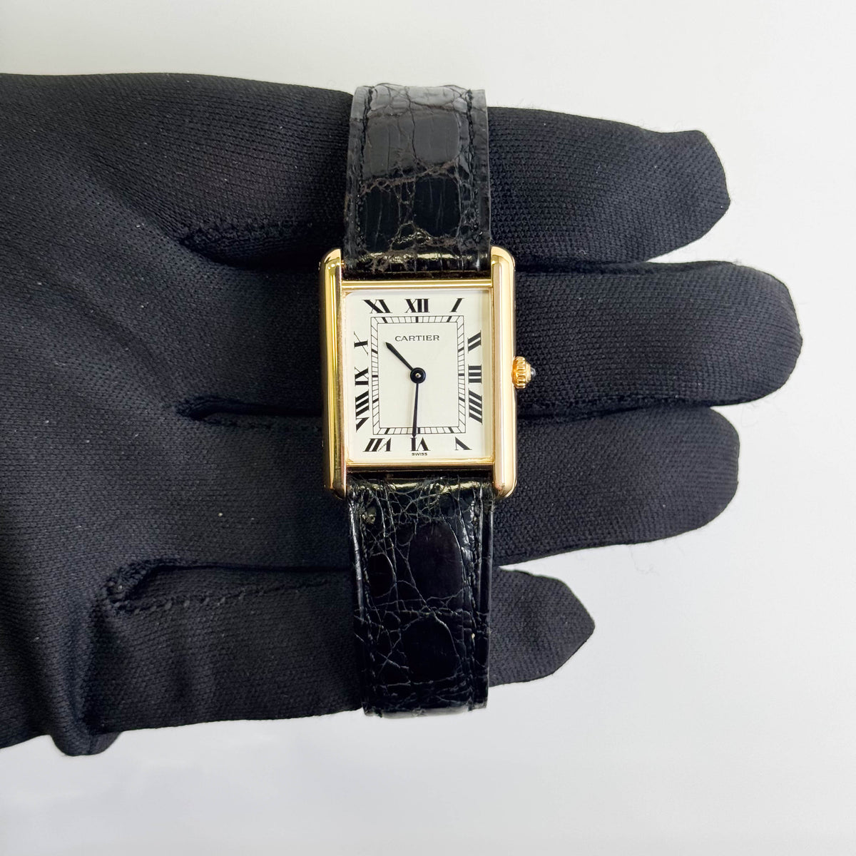 Cartier Tank Louis 23mm x 31mm Ivory Roman Dial Watch Ref# 83717753