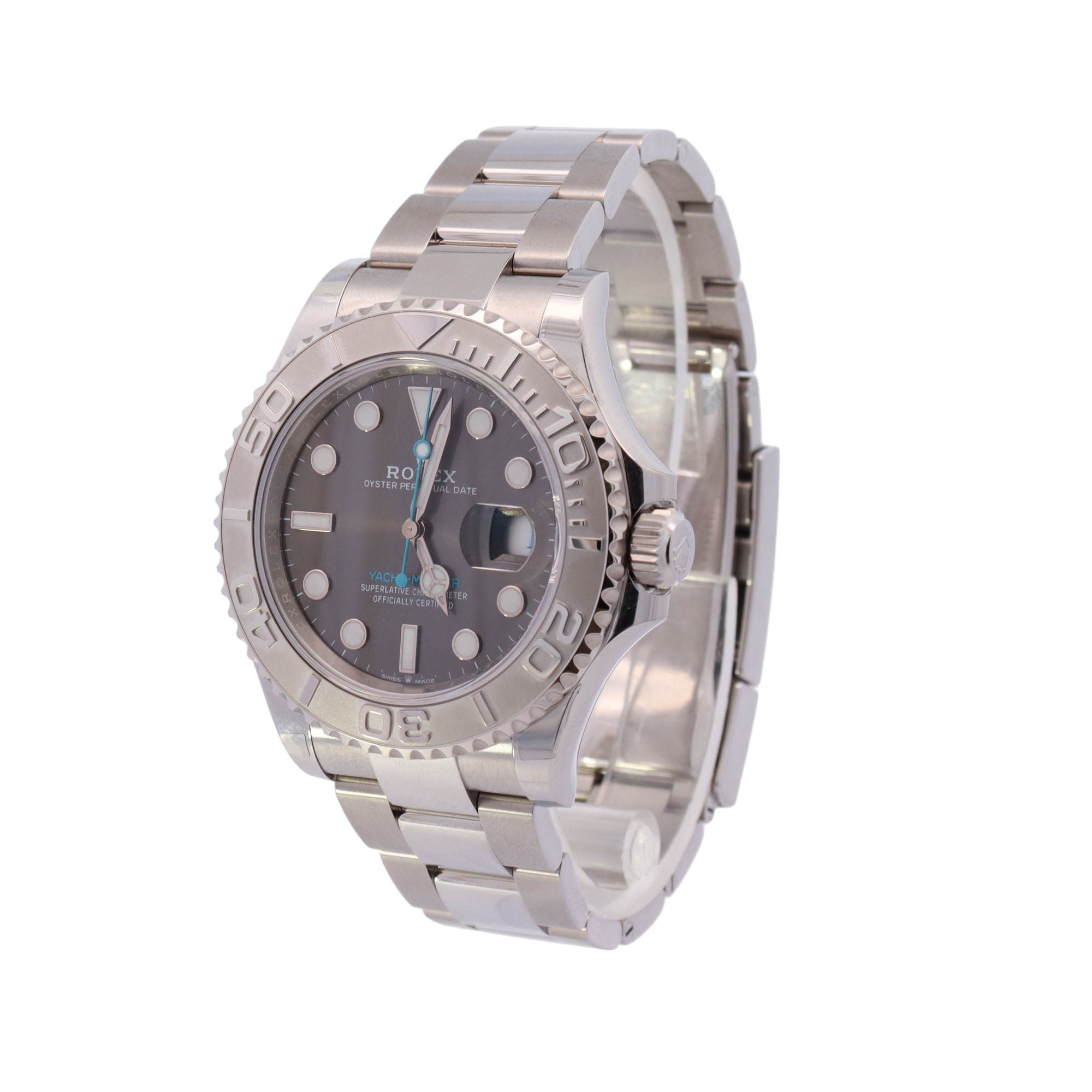 Rolex Yacht-Master Stainless Steel 40mm Rhodium Dot Dial Watch Reference #: 126622 - Happy Jewelers Fine Jewelry Lifetime Warranty