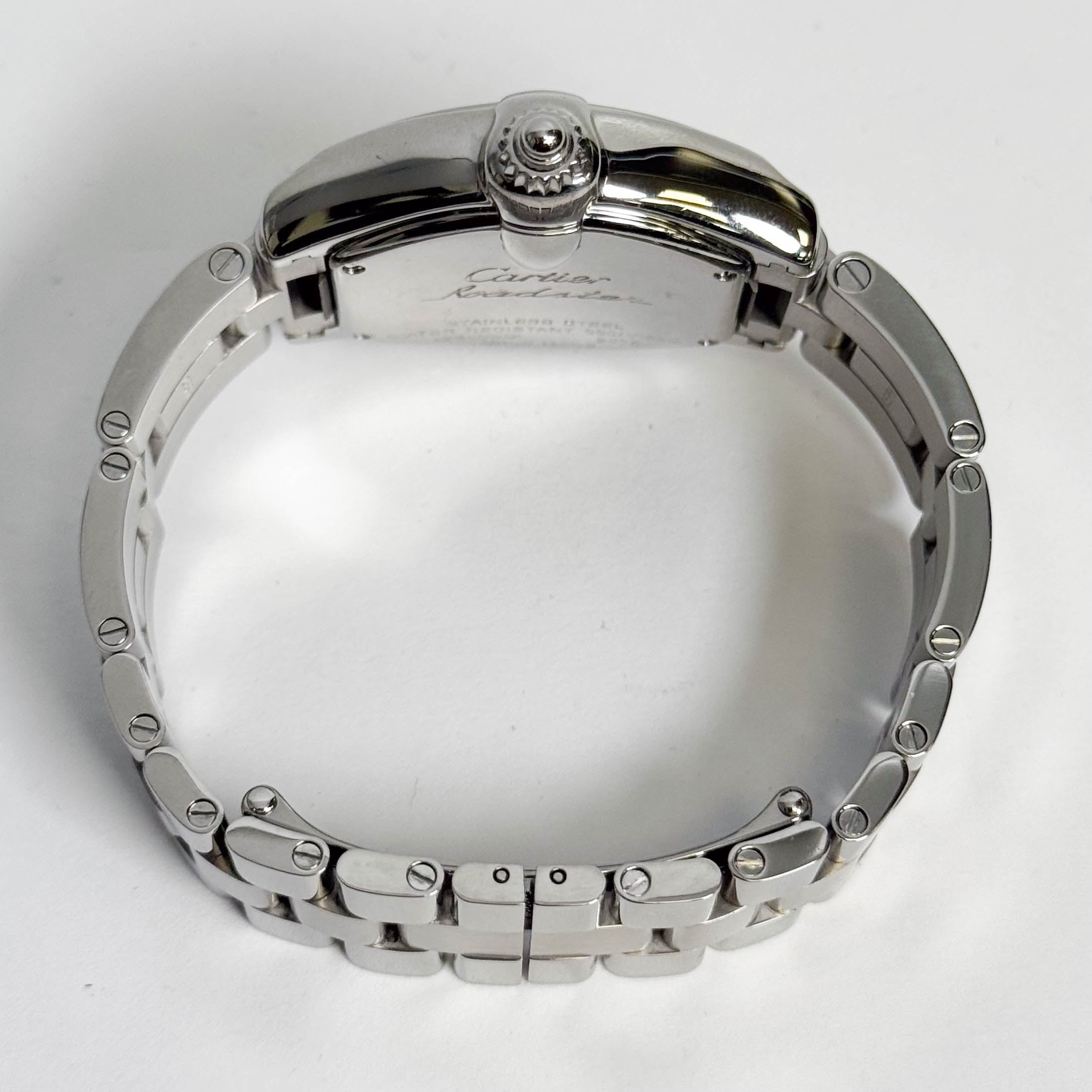 Cartier Roadster Stainless Steel 31mm Silver Dial Watch Ref# W62016V3 - Happy Jewelers Fine Jewelry Lifetime Warranty