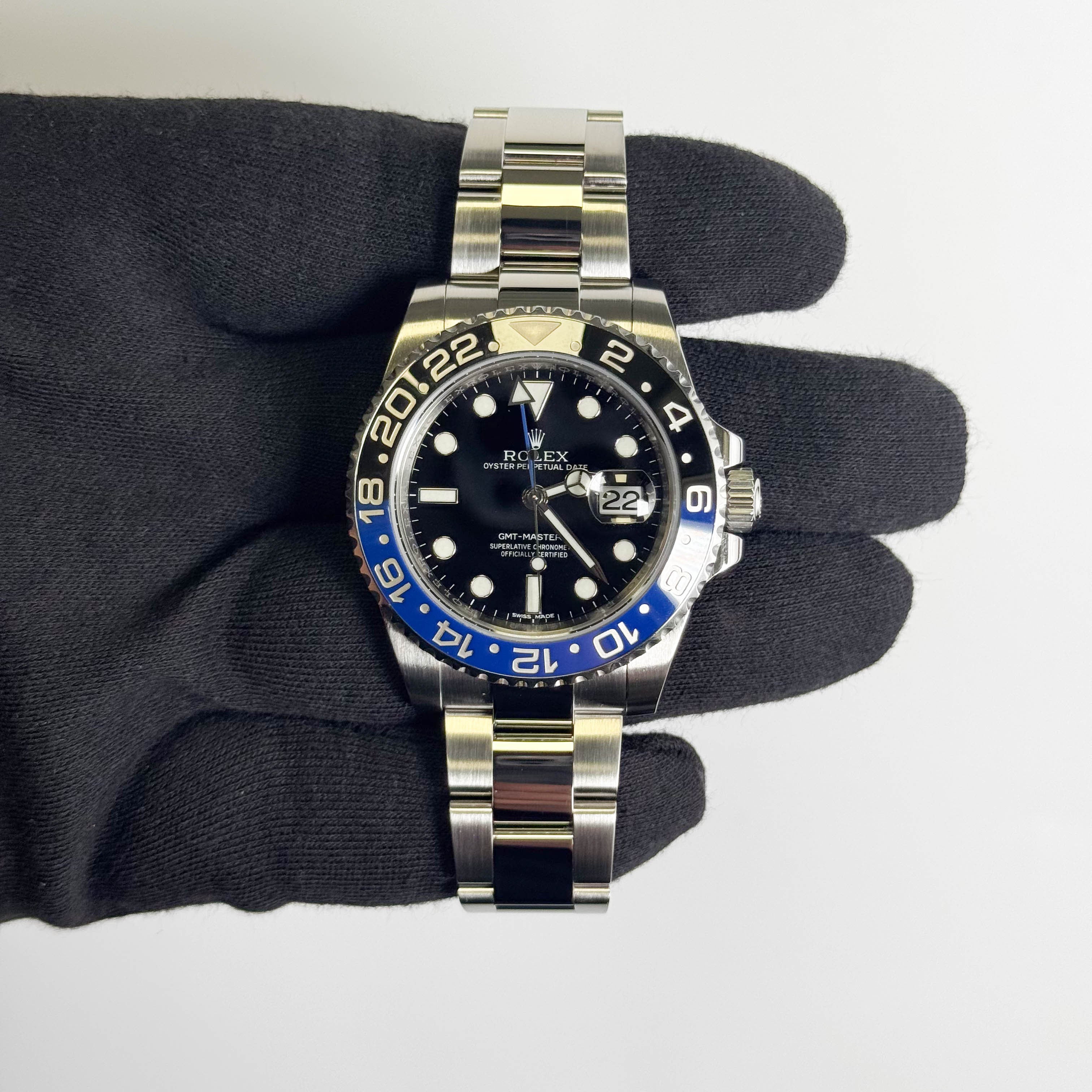 Rolex GMT-Master II "Batman" 40mm Black Dot Dial Watch Ref# 116710BLNR