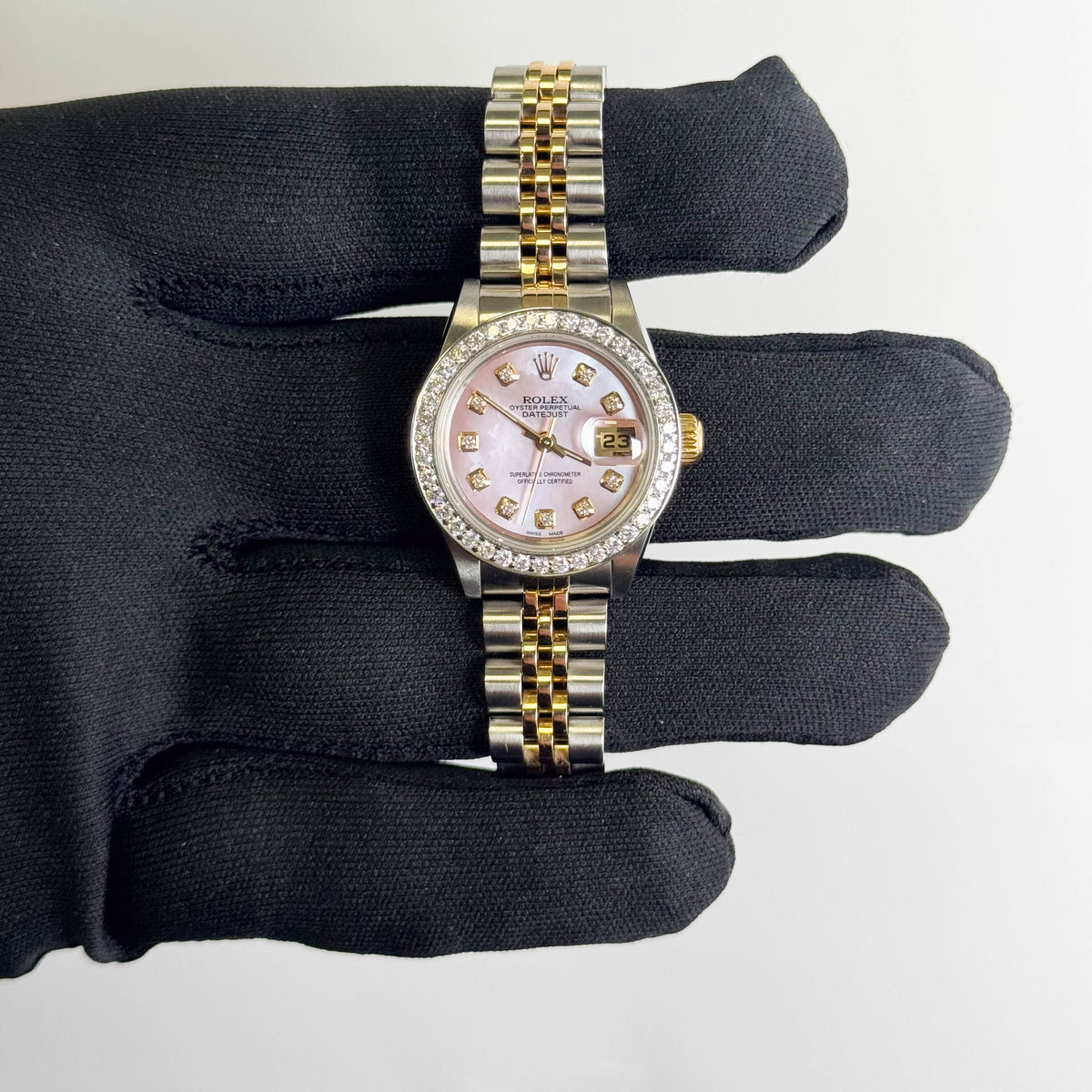 Rolex Datejust 26mm Pink MOP Dial Watch Ref# 69173 - Happy Jewelers Fine Jewelry Lifetime Warranty