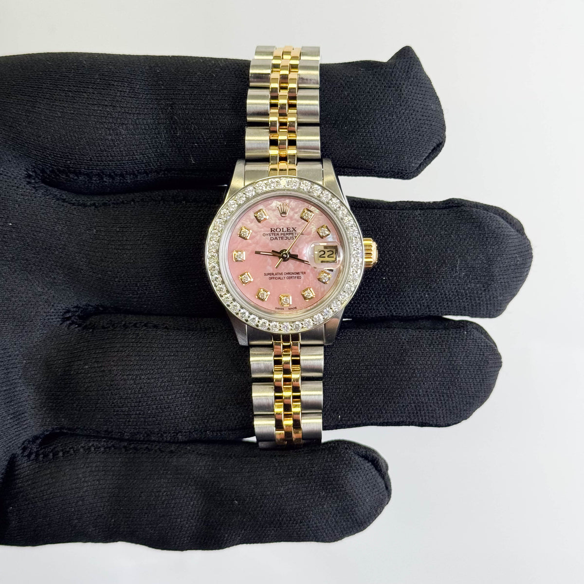Rolex Datejust 26mm Pink MOP Dial Watch Ref# 69173 - Happy Jewelers Fine Jewelry Lifetime Warranty