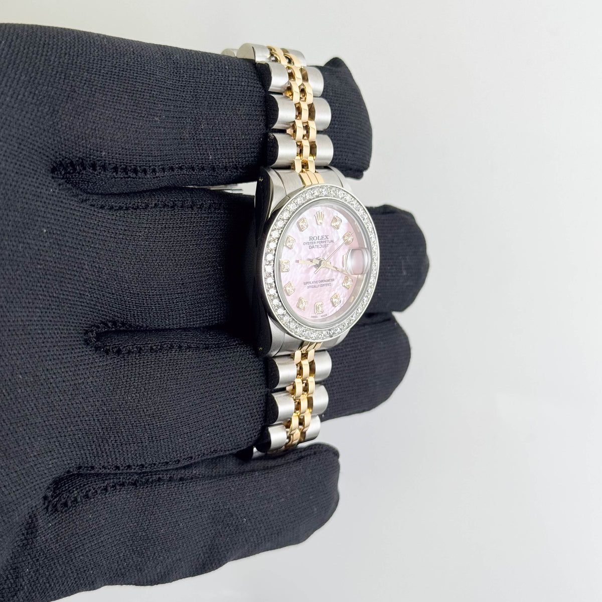 Rolex Datejust 26mm Pink MOP Dial Watch Ref# 69173 - Happy Jewelers Fine Jewelry Lifetime Warranty