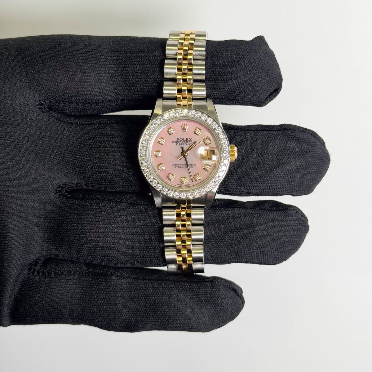 Rolex Datejust 26mm Pink MOP Dial Watch Ref# 69173 - Happy Jewelers Fine Jewelry Lifetime Warranty