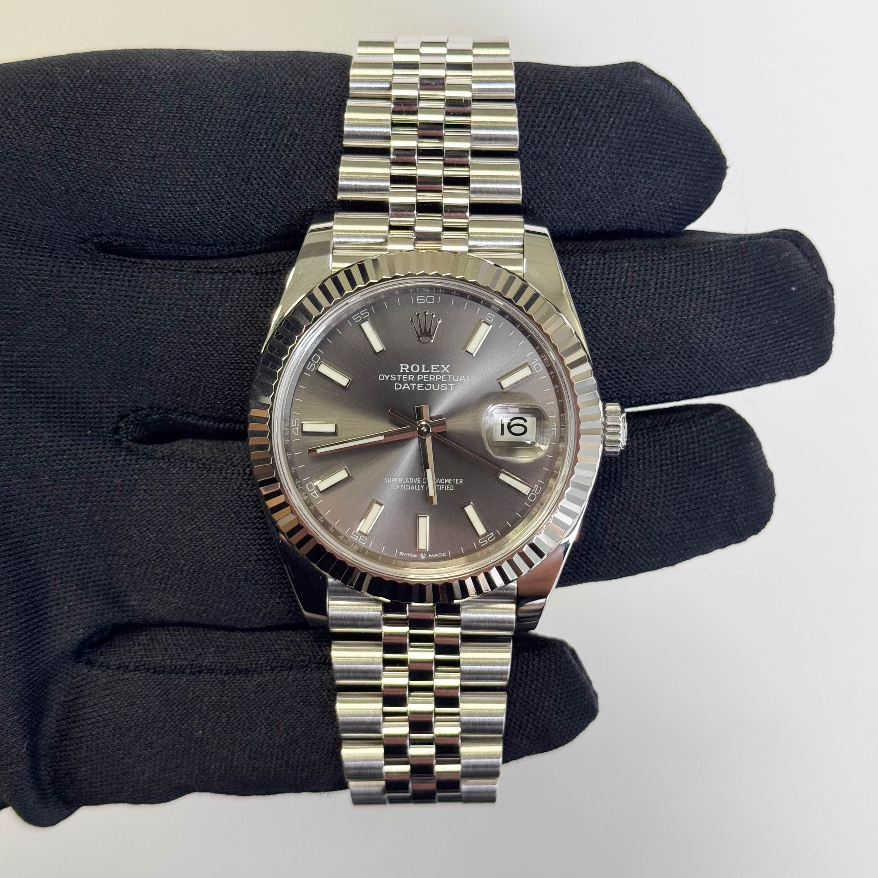 Rolex Datejust 41mm Rhodium Dial Watch Ref# 126334 - Happy Jewelers Fine Jewelry Lifetime Warranty
