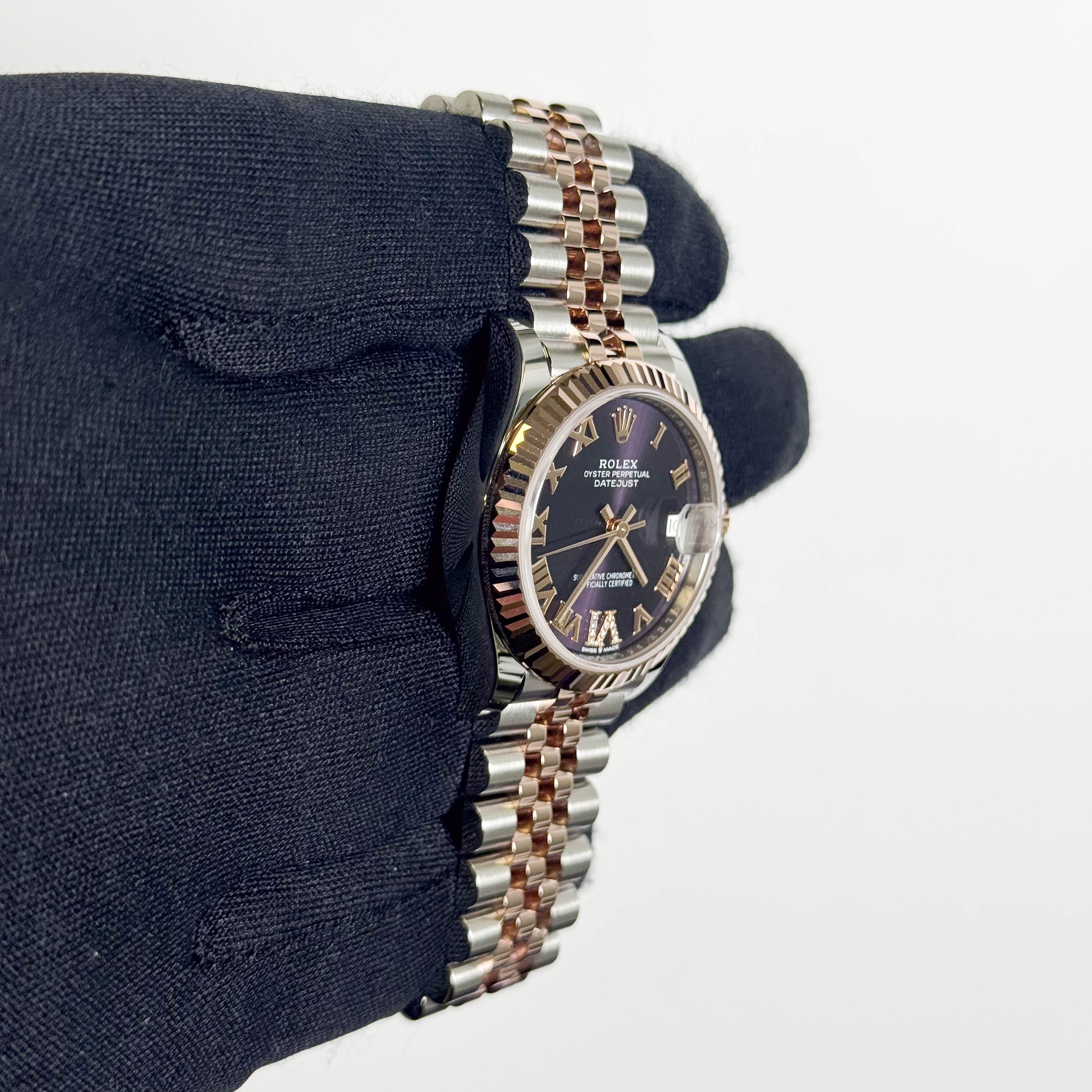 Rolex Datejust 31mm Purple Dial Watch Ref# 278271 - Happy Jewelers Fine Jewelry Lifetime Warranty