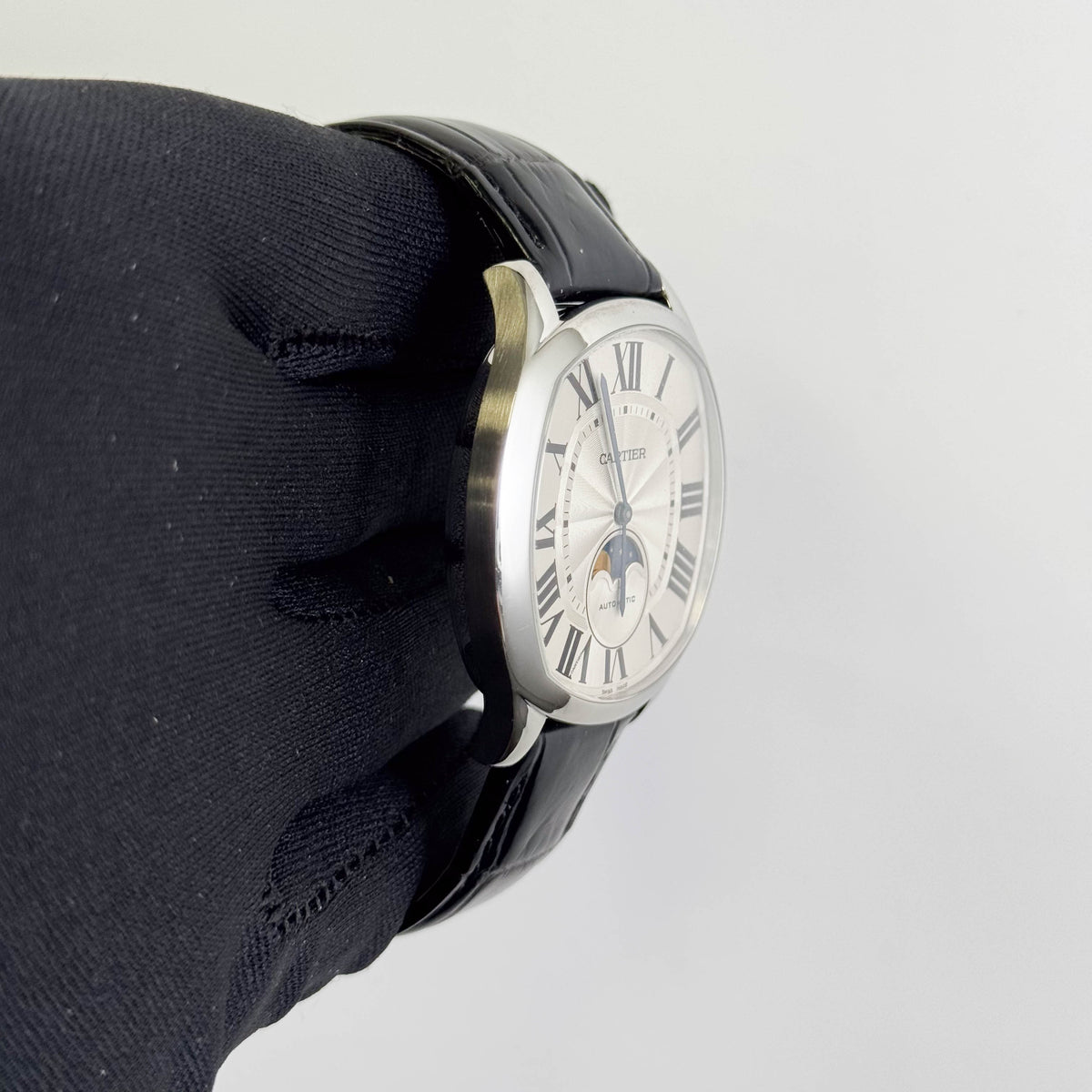 Cartier Drive De Moonphase 40mm Silver Dial Watch Ref# WSNM0008