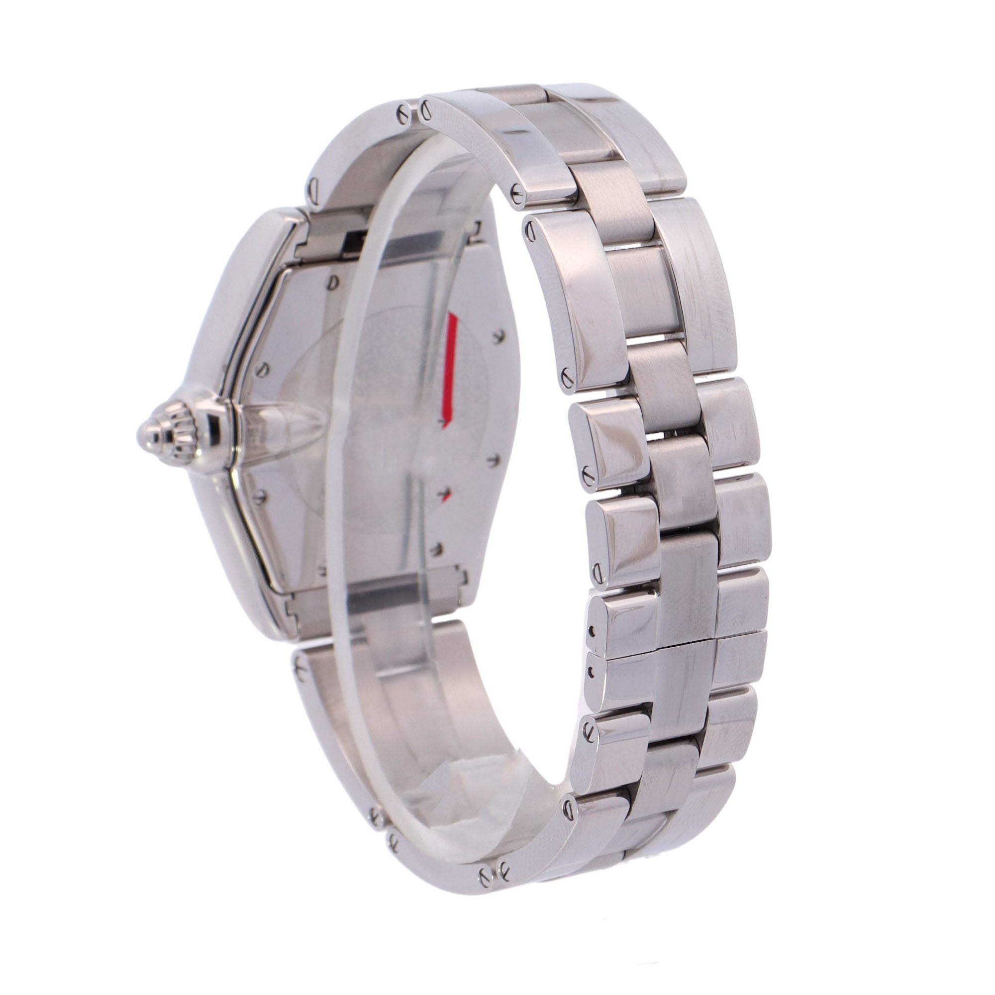 Cartier Roadster Stainless Steel 37mm Black Roman Dial Watch Reference# 2510 - Happy Jewelers Fine Jewelry Lifetime Warranty