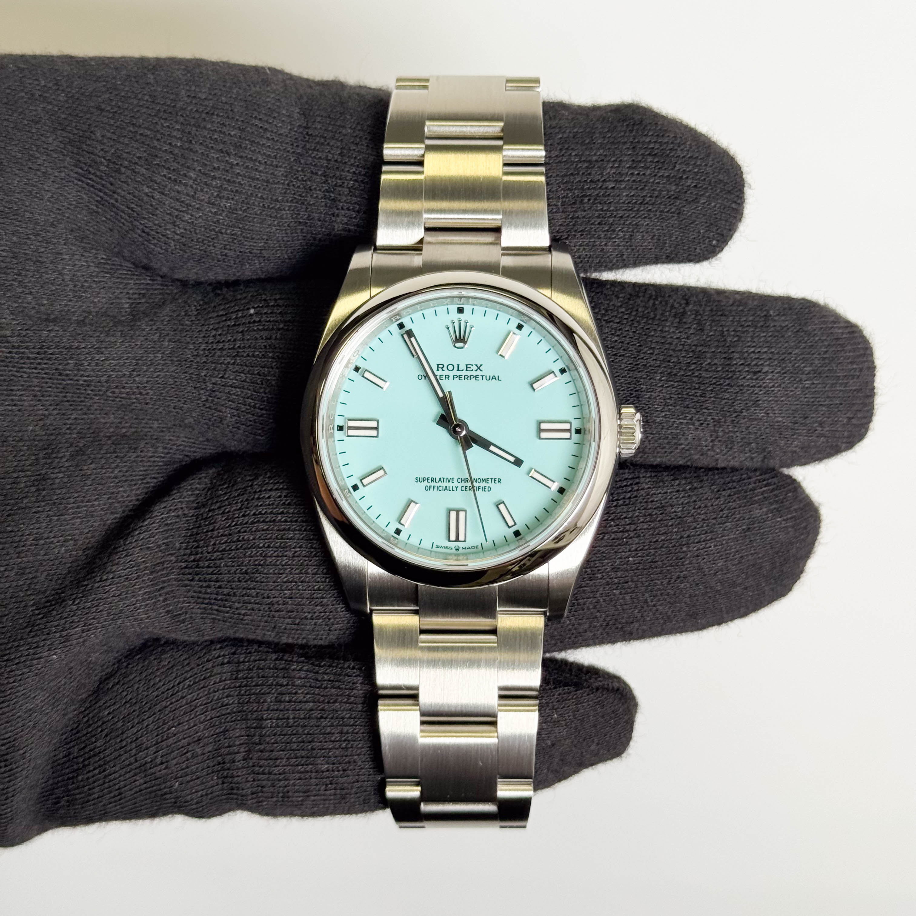 Rolex Oyster Perpetual 36mm Turqoise Dial Watch Ref# 126000