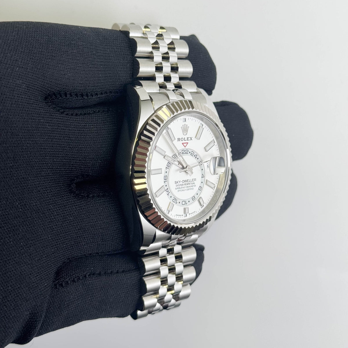 Rolex Sky-Dweller 42mm White Dial Watch Ref# 336934 - Happy Jewelers Fine Jewelry Lifetime Warranty