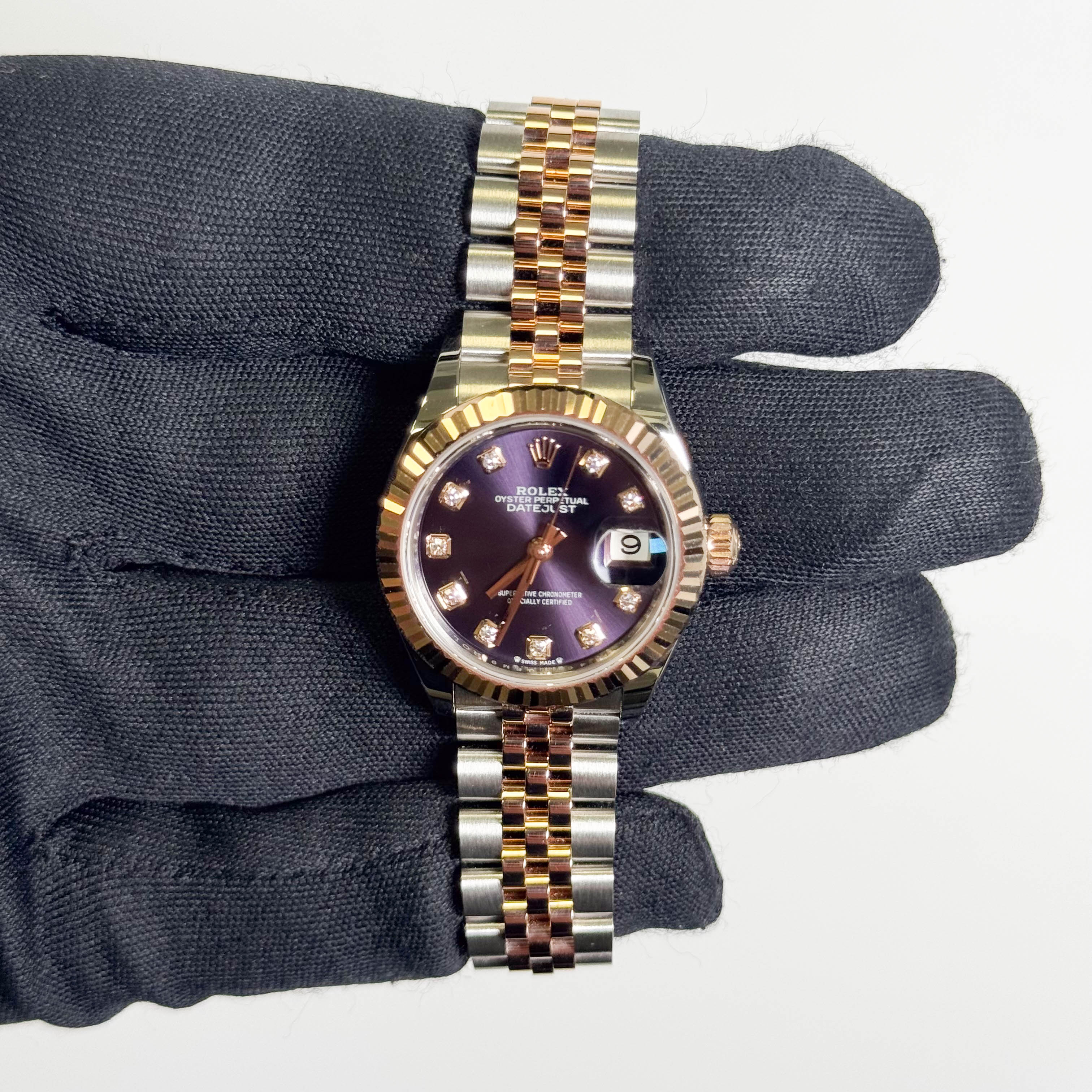 Rolex Datejust 28mm Purple Dial Watch Ref# 279171 - Happy Jewelers Fine Jewelry Lifetime Warranty