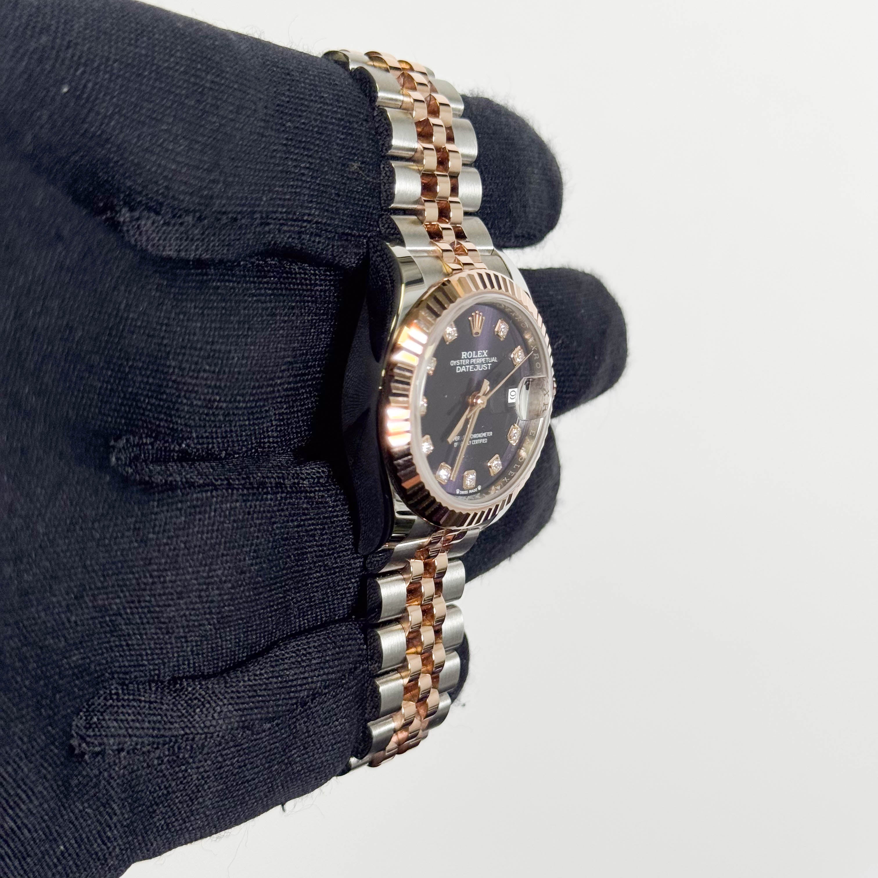Rolex Datejust 28mm Purple Dial Watch Ref# 279171 - Happy Jewelers Fine Jewelry Lifetime Warranty