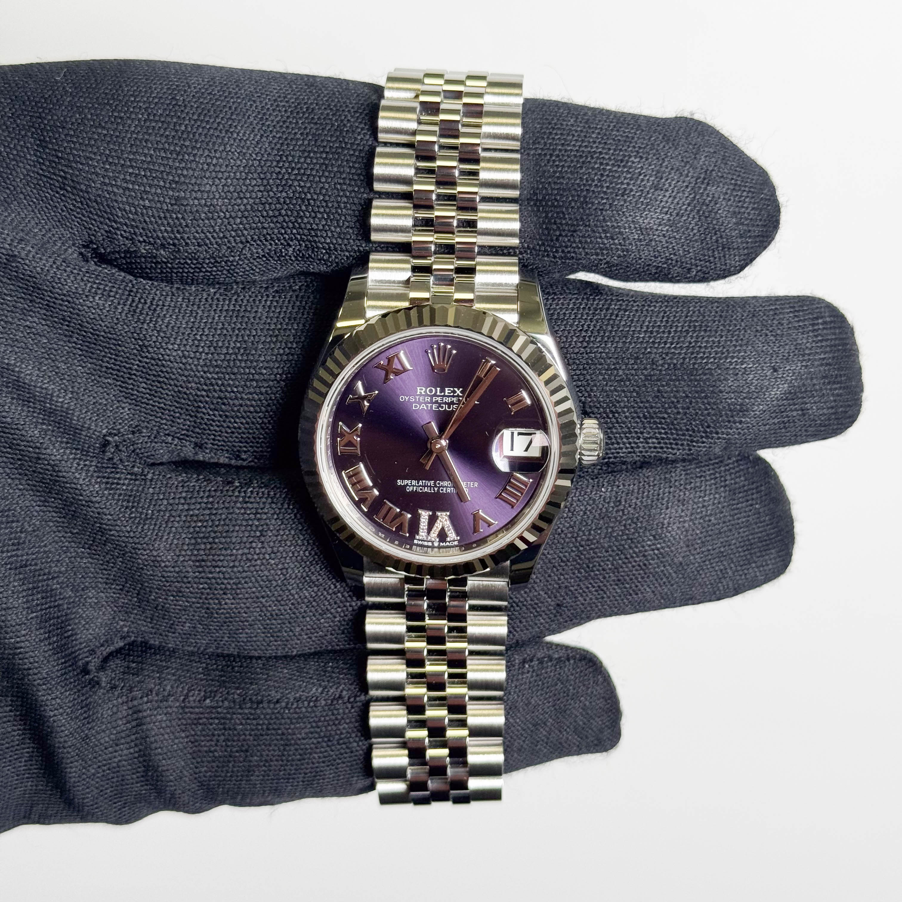 Rolex Datejust 31mm Purple Dial Watch Ref# 278274 - Happy Jewelers Fine Jewelry Lifetime Warranty