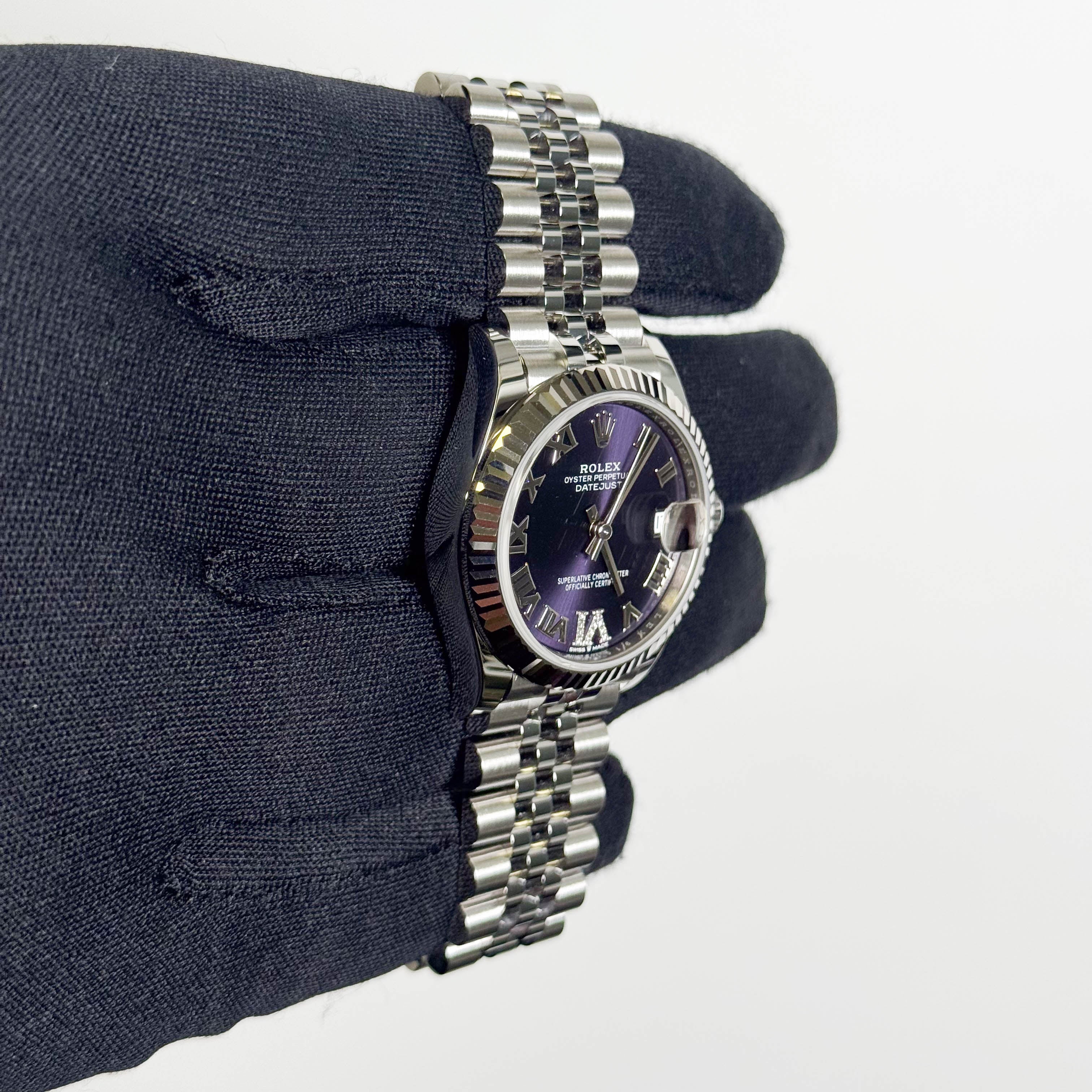 Rolex Datejust 31mm Purple Dial Watch Ref# 278274 - Happy Jewelers Fine Jewelry Lifetime Warranty