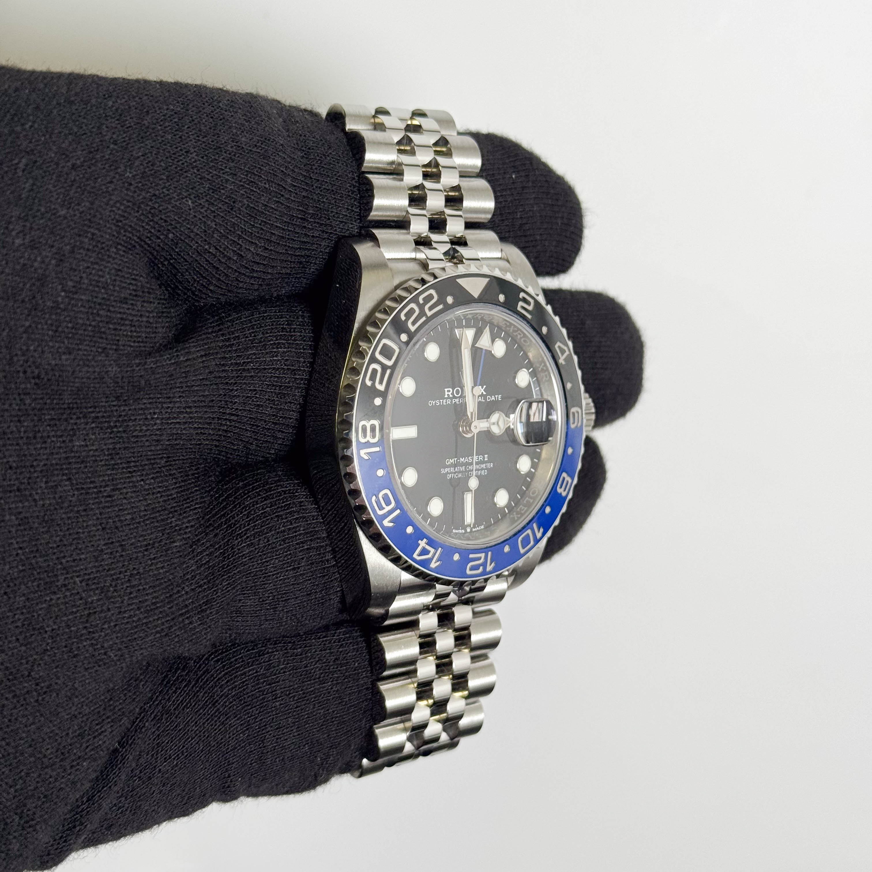 Rolex GMT-Master II "Batgirl" 40mm Black Dial Watch Ref# 126710BLNR