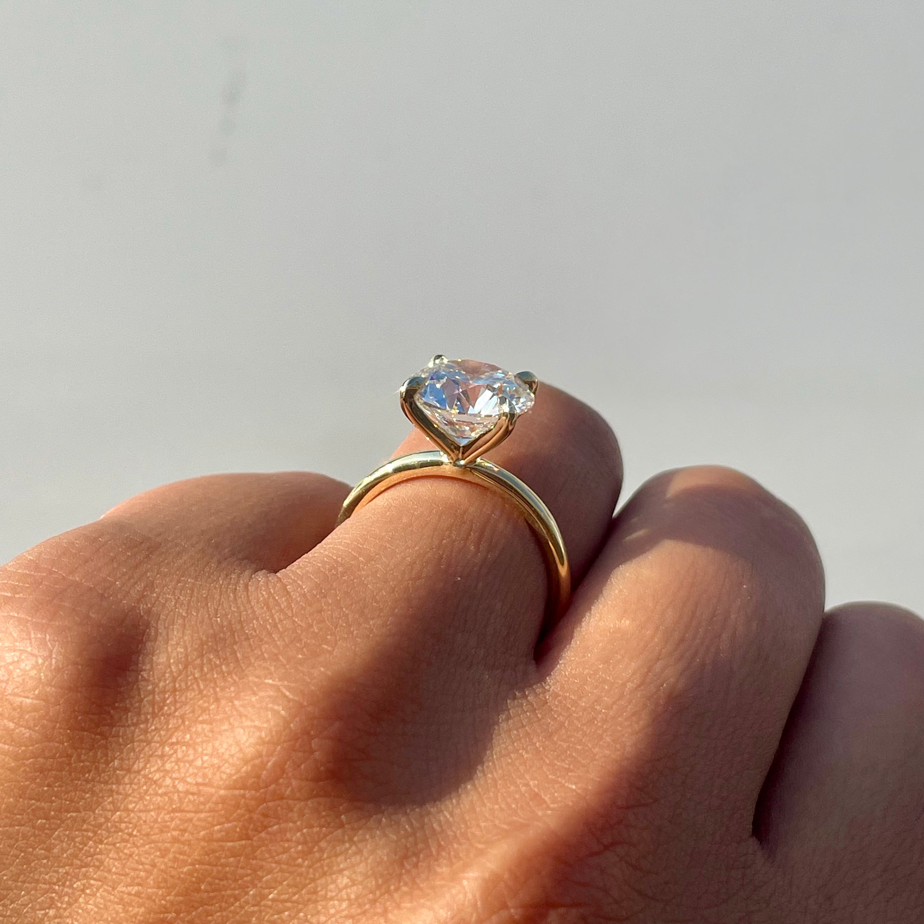 4.10 Round Lab Diamond Engagement Ring - Happy Jewelers Fine Jewelry Lifetime Warranty