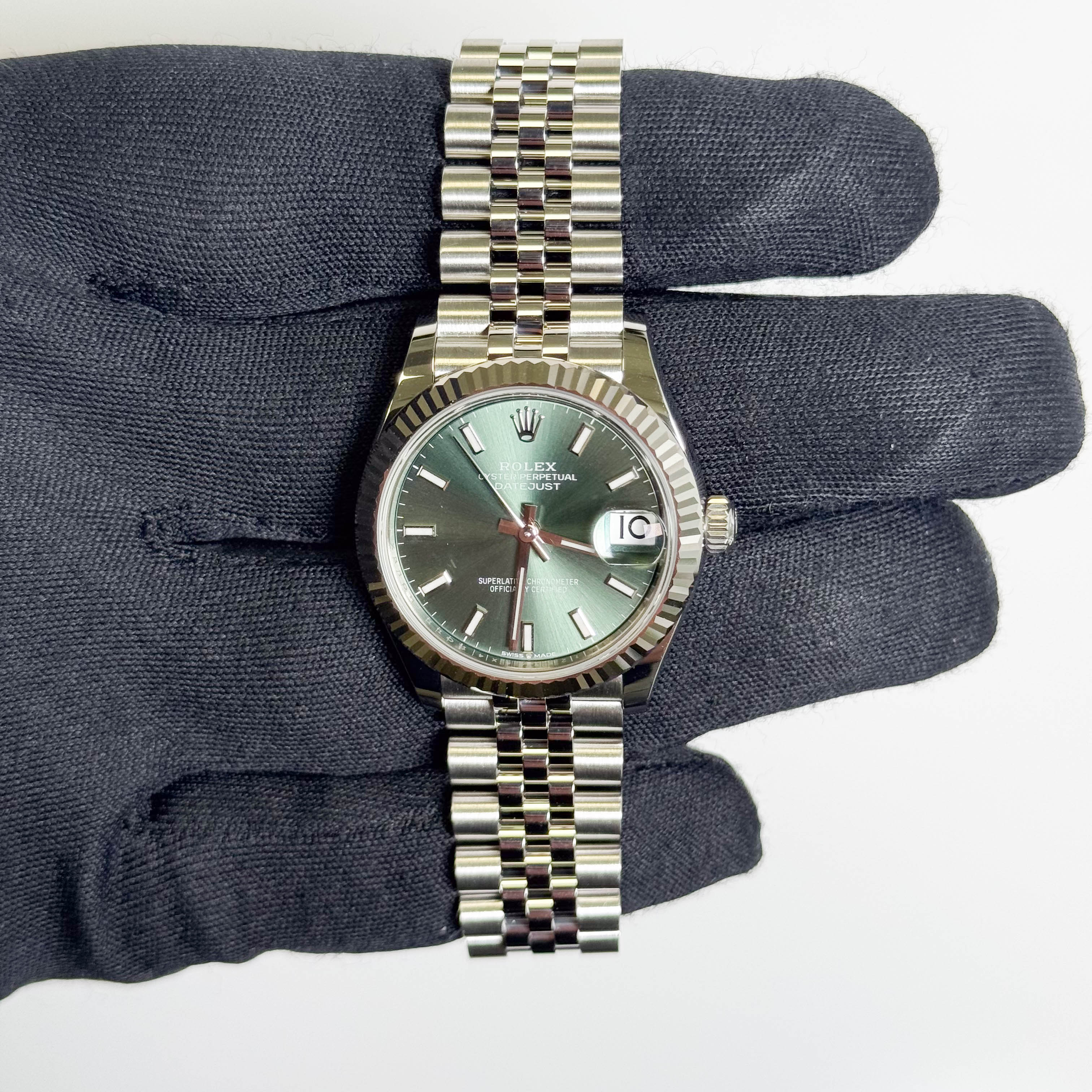 Rolex Datejust 31mm Green Dial Watch Ref # 278274 - Happy Jewelers Fine Jewelry Lifetime Warranty