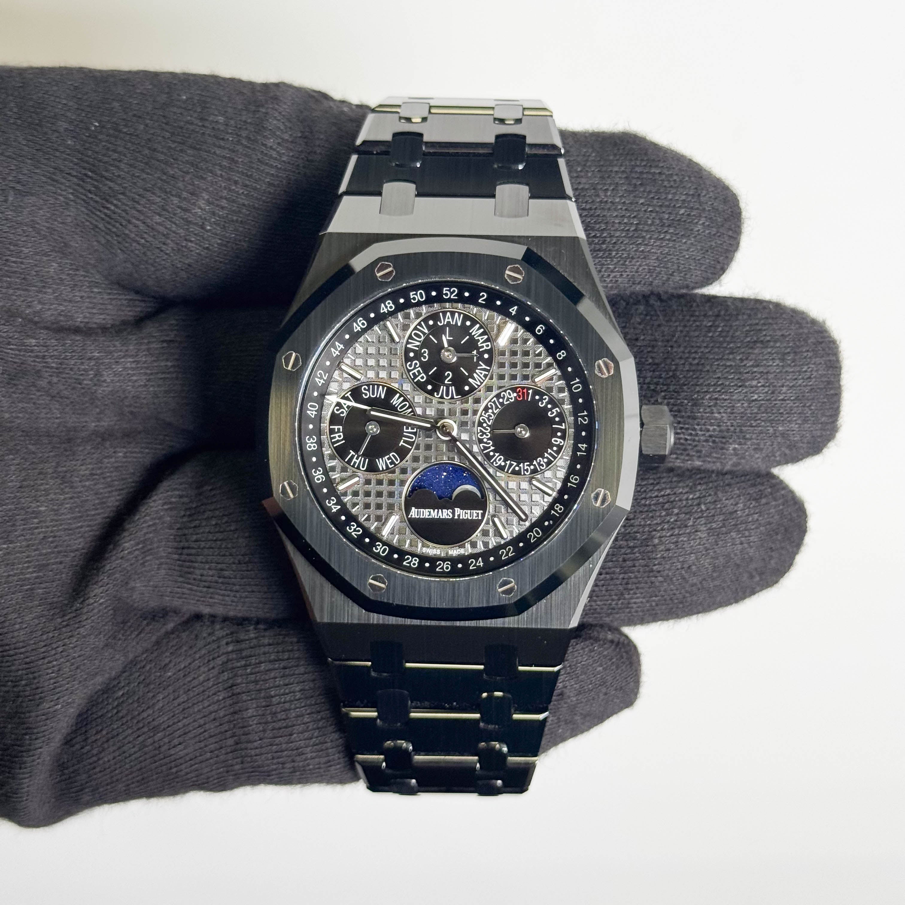 Audemars Piguet Royal Oak Perpetual Calendar 41mm Black Dial Watch Ref# 26579CE.OO1225CE.01