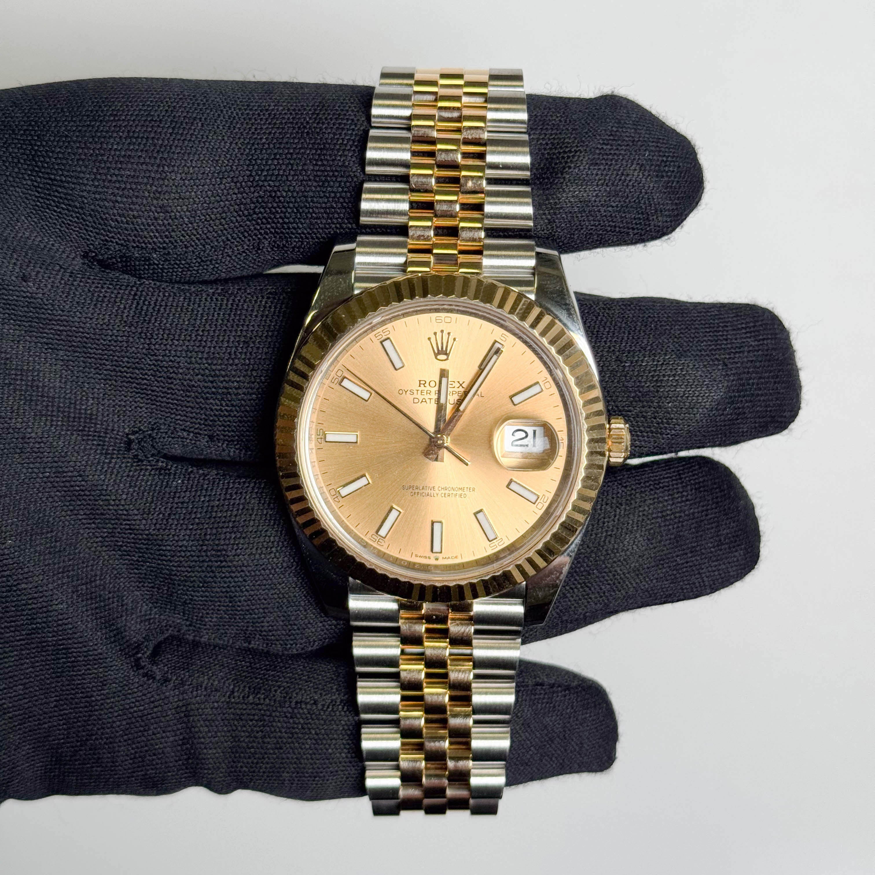 Rolex Datejust 41mm Champagne Dial Watch Ref# 126333 - Happy Jewelers Fine Jewelry Lifetime Warranty