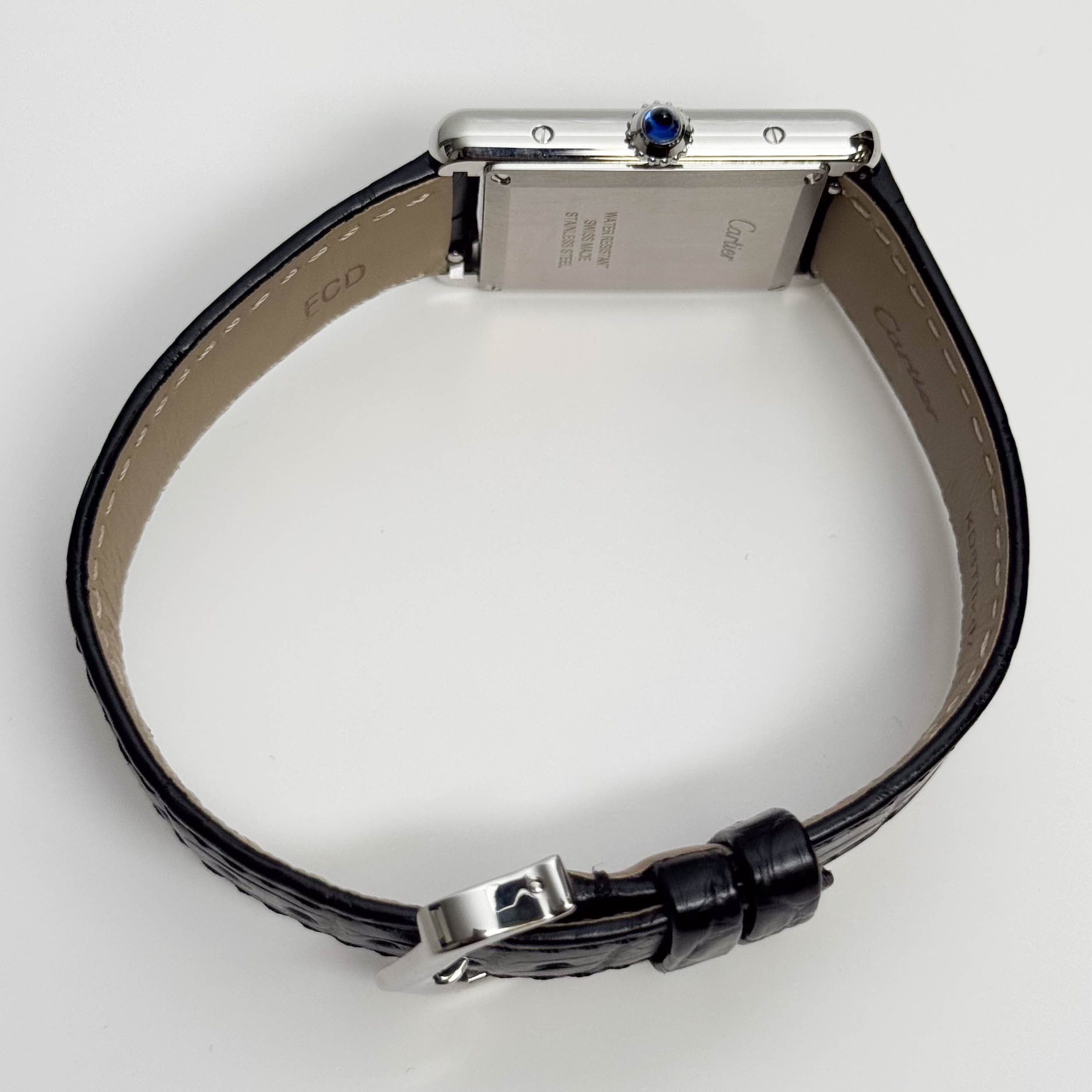 Cartier Tank 25.5mm Black Dial Watch Ref# WSTA0072
