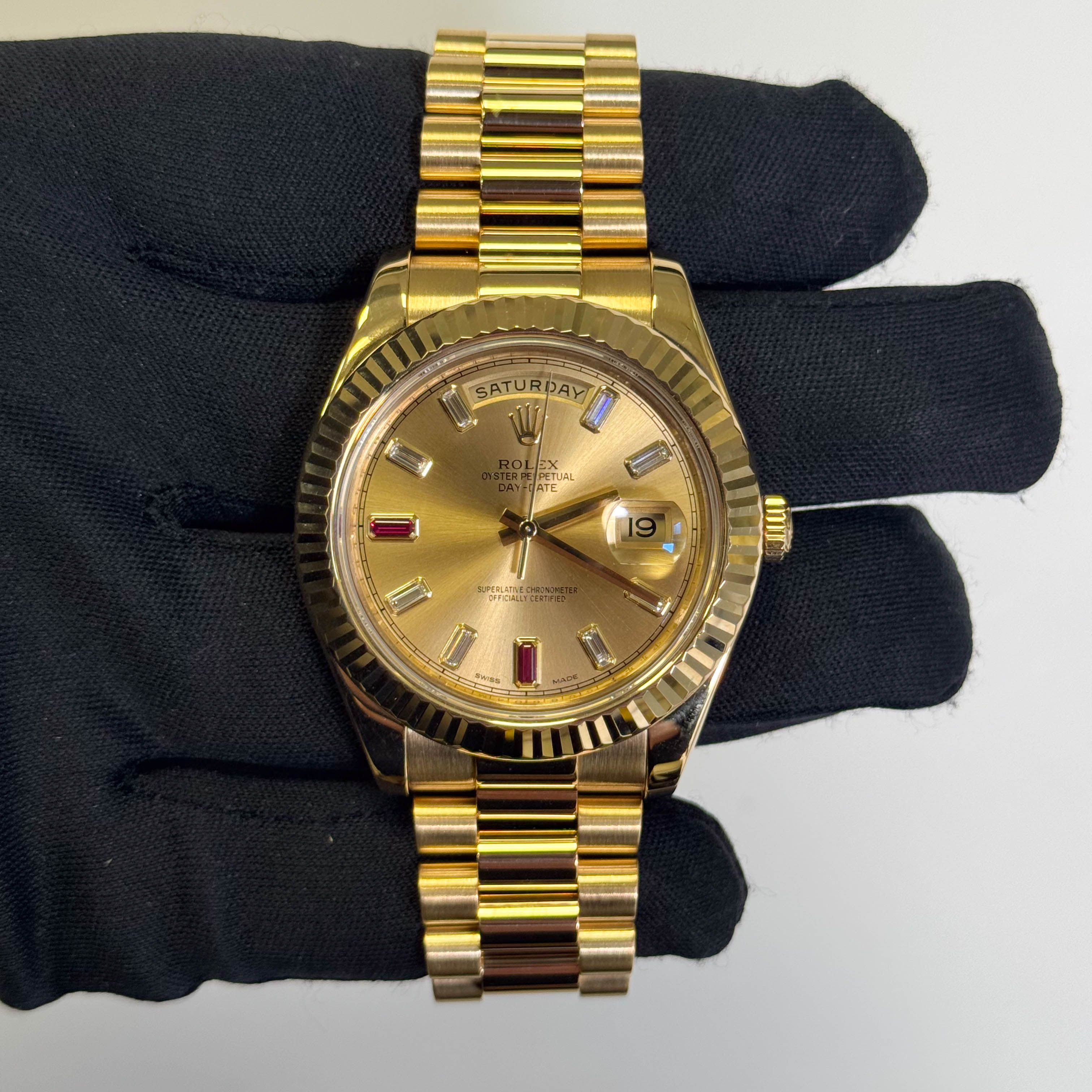 Rolex Day-Date 41mm Champagne Dial Watch Ref# 218238