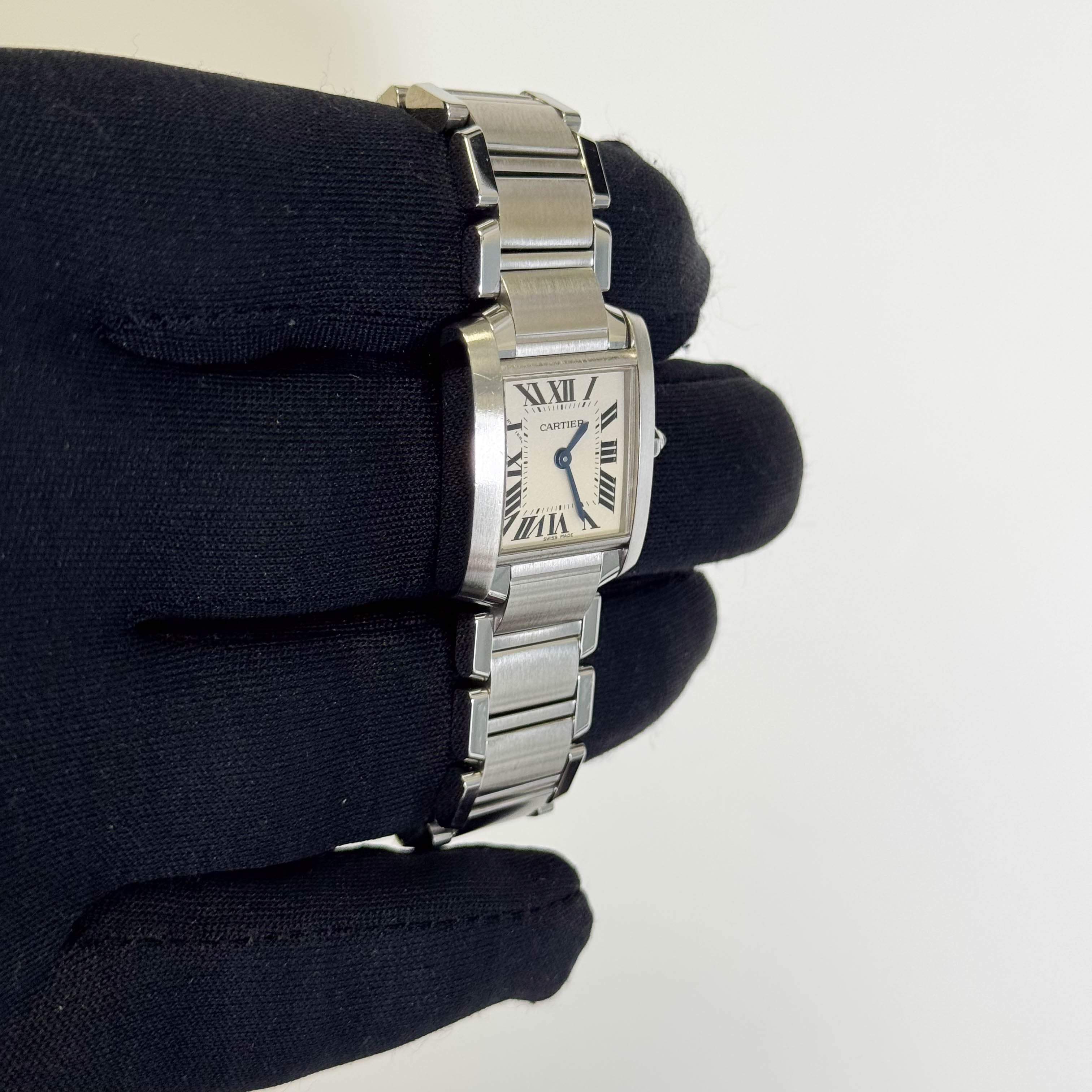 Cartier Tank Stainless Steel 20mm Ivory Dial Watch Ref# W51008Q3 - Happy Jewelers Fine Jewelry Lifetime Warranty