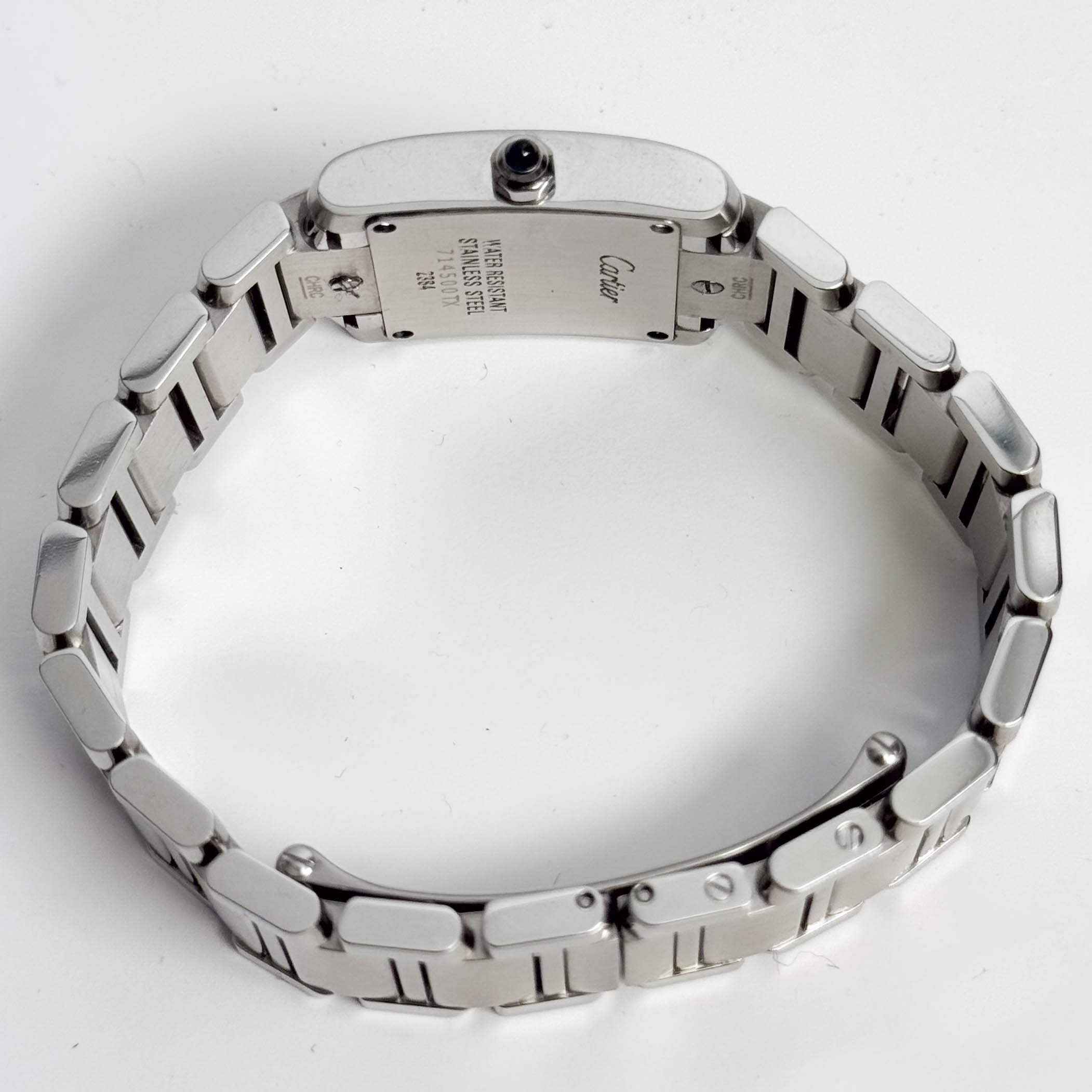 Cartier Tank Stainless Steel 20mm Ivory Dial Watch Ref# W51008Q3 - Happy Jewelers Fine Jewelry Lifetime Warranty