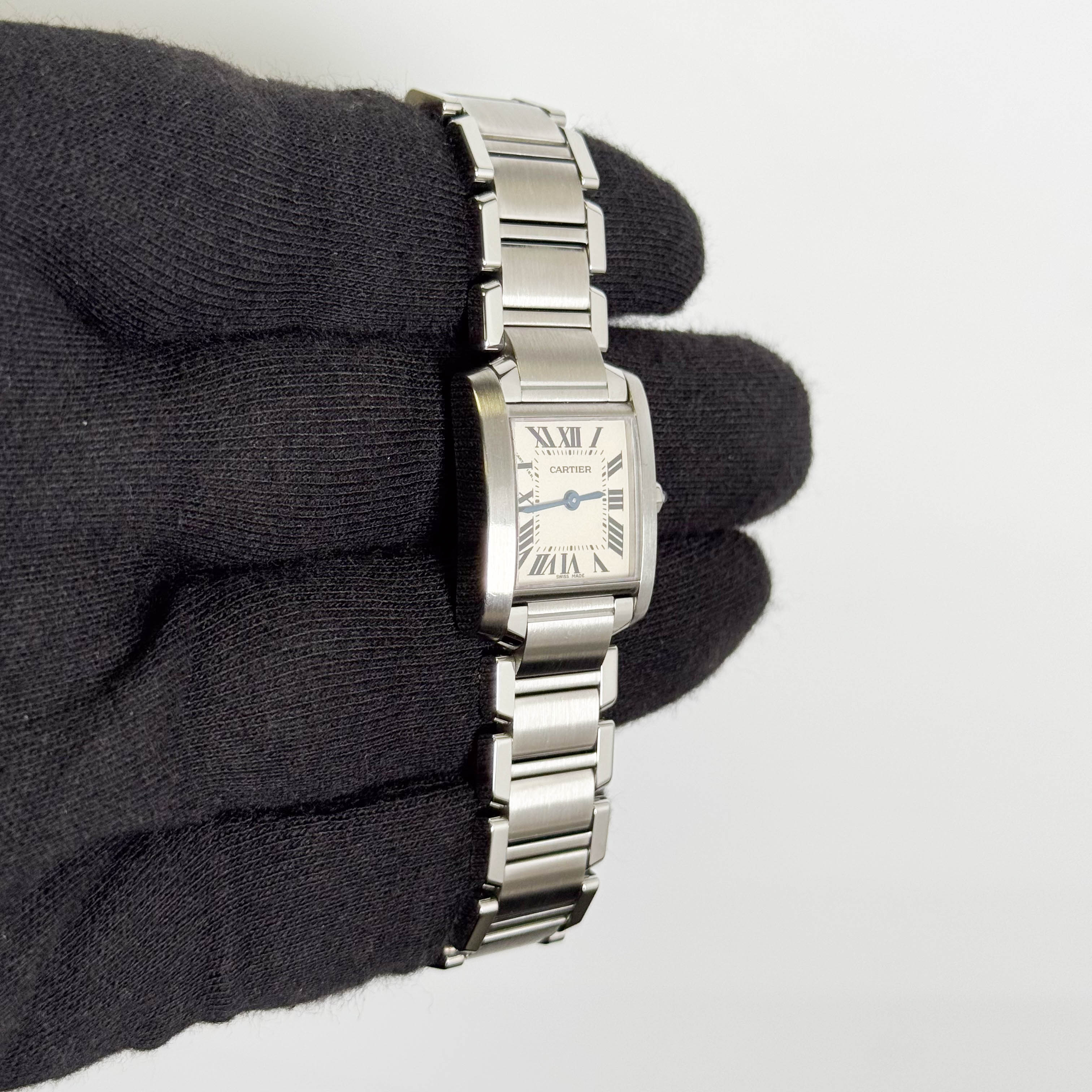 Cartier Tank Francaise 20mm Ivory Dial Watch Ref# W51008Q3