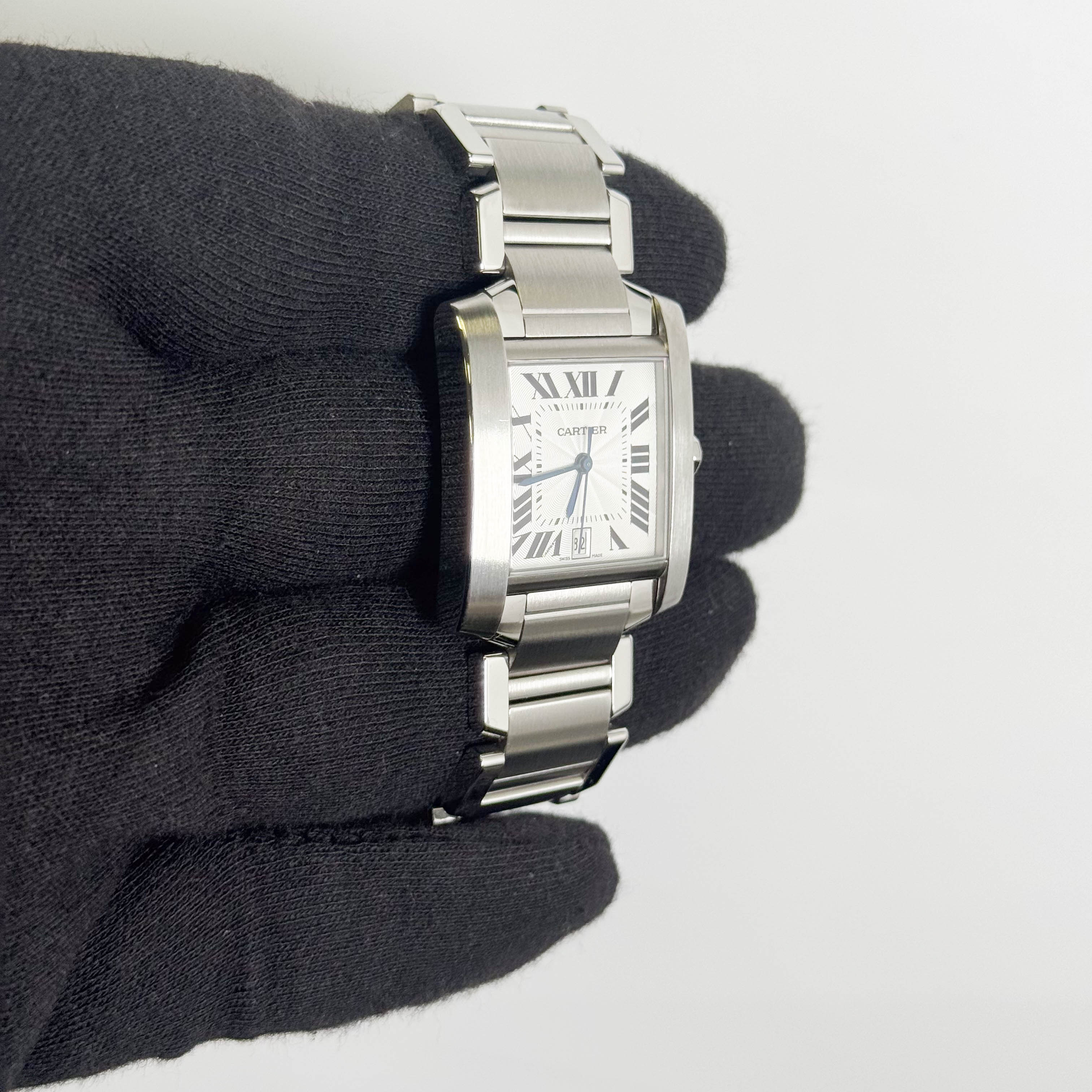 Cartier Tank Française 28mm White Dial Watch Ref# W51002Q3