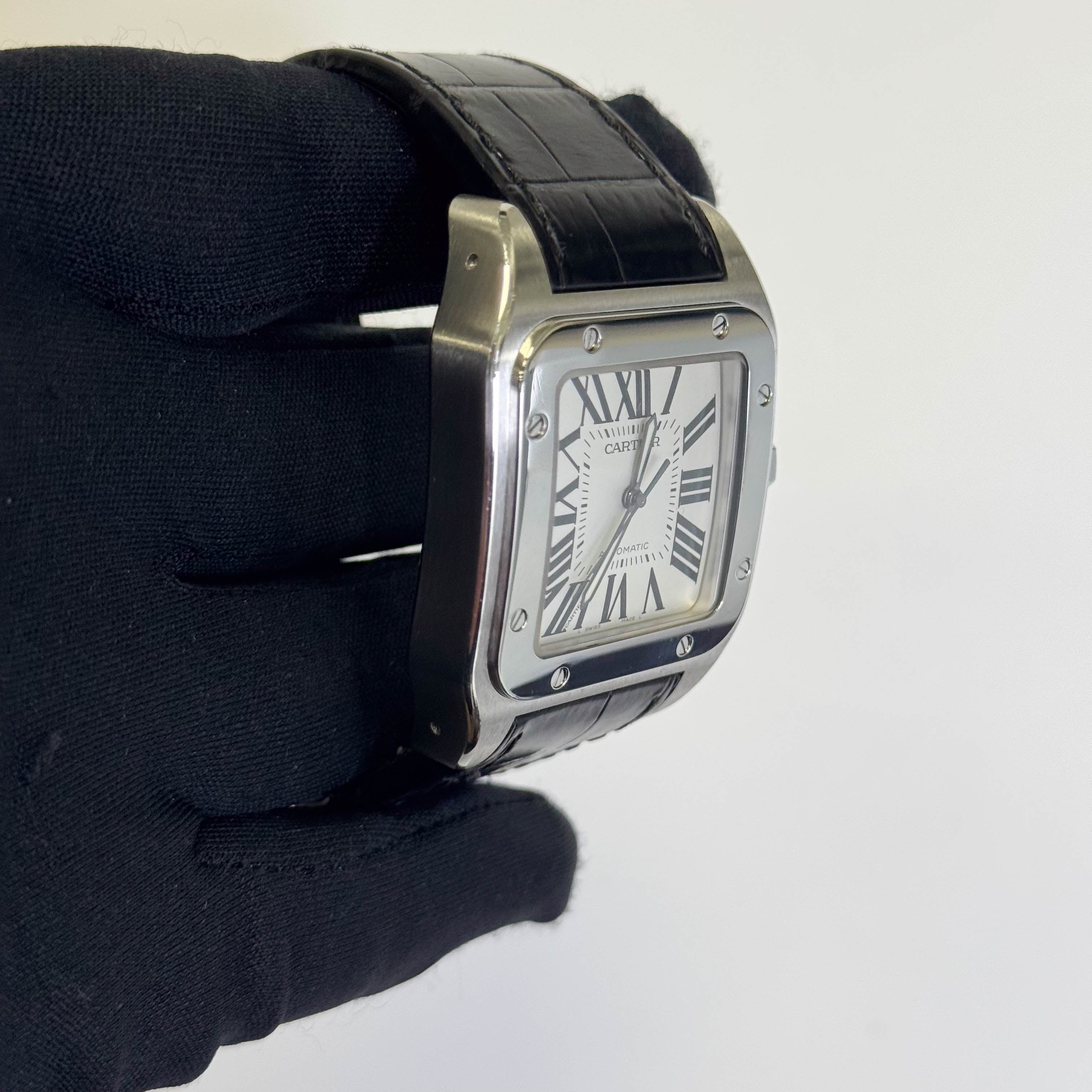 Cartier Santos 100 XL 41mm White Dial Watch Ref# 2656