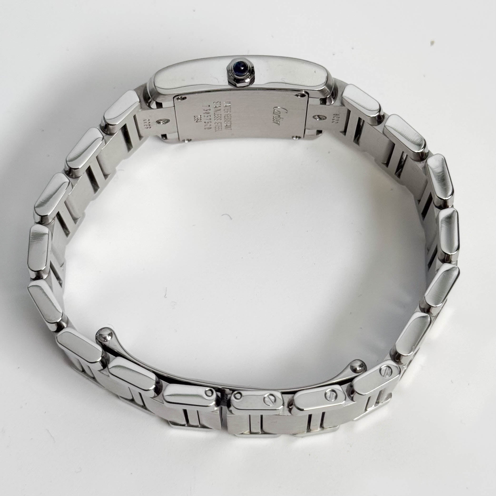 Cartier Tank Stainless Steel 20mm Ivory Dial Watch Ref# W51008Q3 - Happy Jewelers Fine Jewelry Lifetime Warranty
