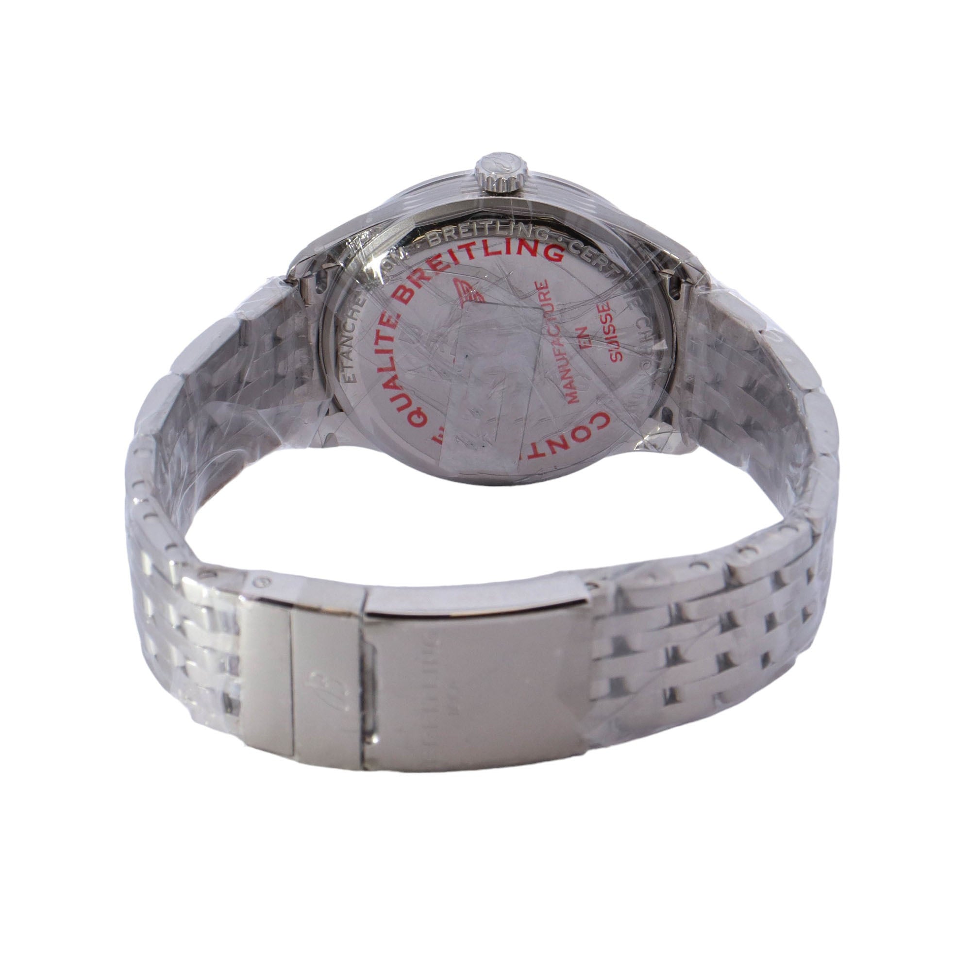 Breitling Premier Stainless Steel 40mm Grey Stick Dial Watch Reference# A37340351B1A1 - Happy Jewelers Fine Jewelry Lifetime Warranty