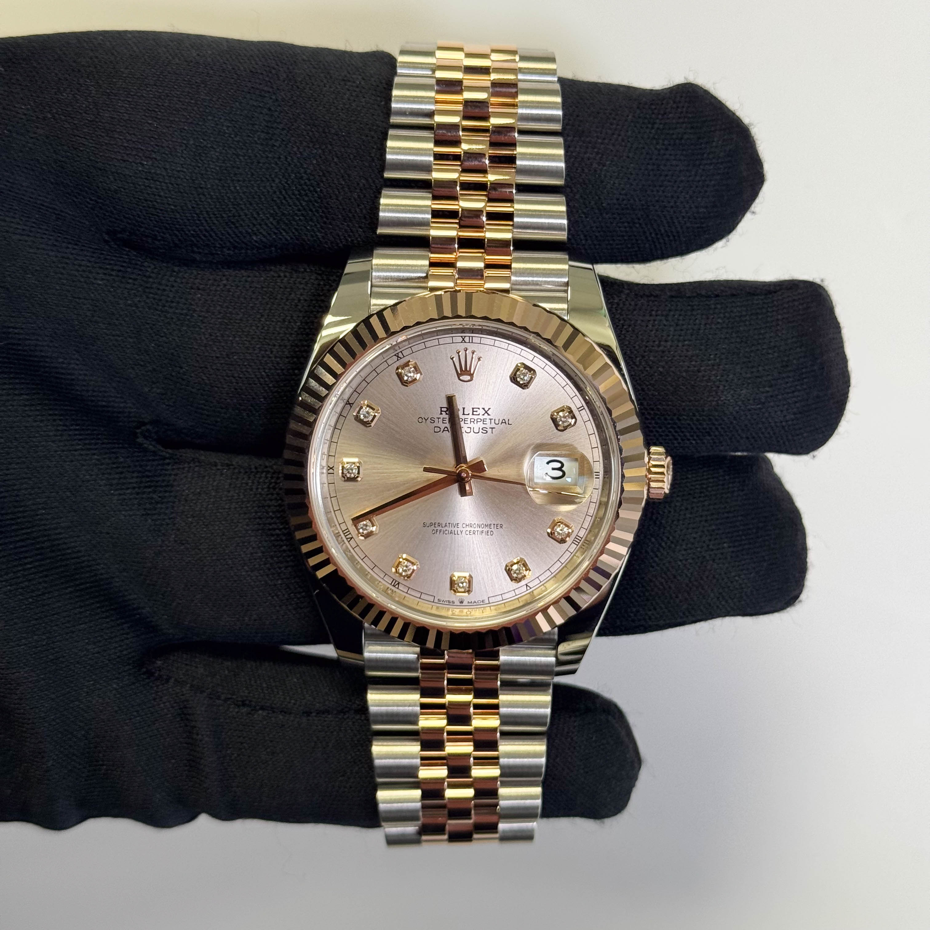 Rolex Datejust 41mm Pink Dial Watch Ref# 126331