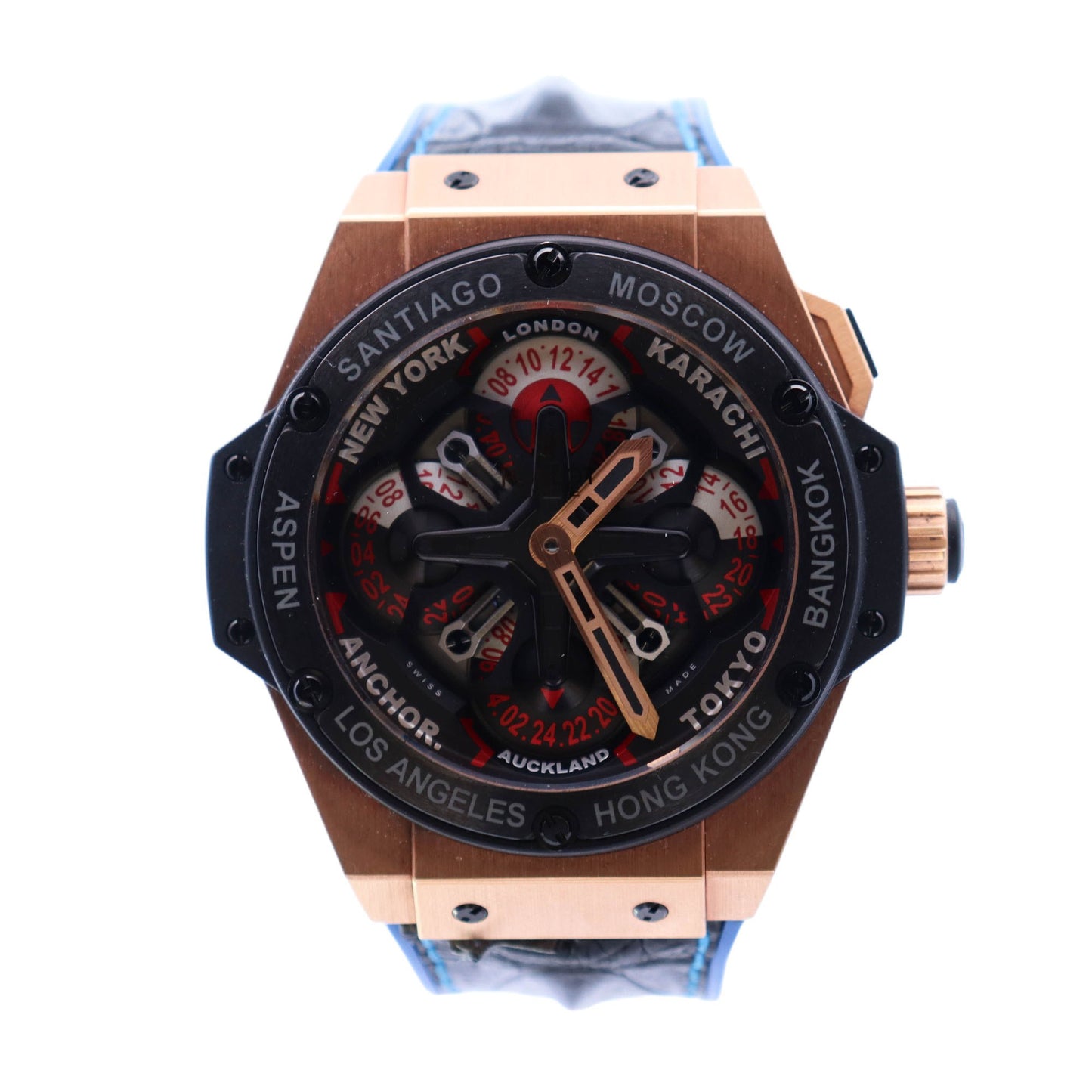 Hublot Big Bang King Power Unico GMT Rose Gold 48mm Black World Time Dial Watch Reference# 771.OM.1170.RX - Happy Jewelers Fine Jewelry Lifetime Warranty