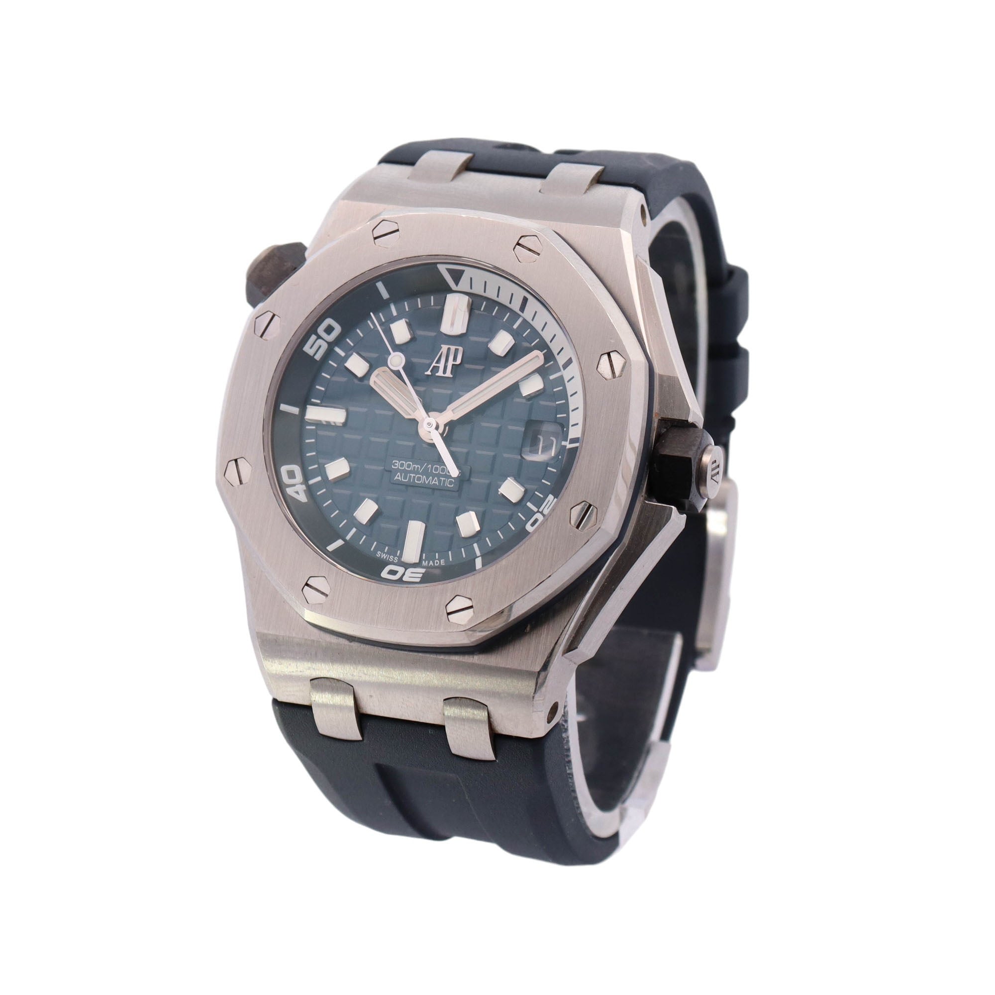 Audemars Piguet Royal Oak Offshore 42mm Blue Dial Watch Ref# 15720ST.OO.A027CA.01 - Happy Jewelers Fine Jewelry Lifetime Warranty