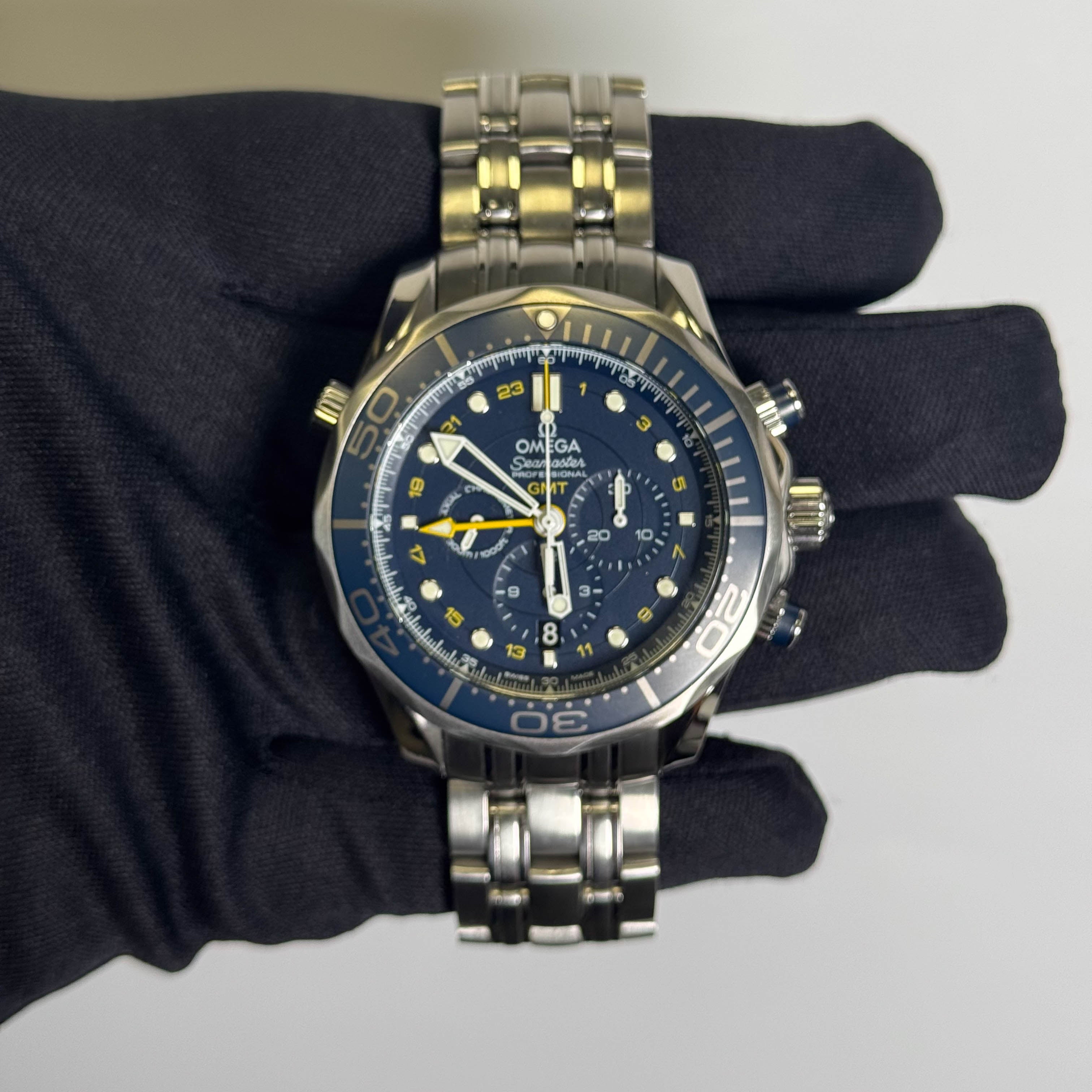 Omega Seamaster 44 mm Blue Dial Watch Ref# 212.30.44.52.03.001