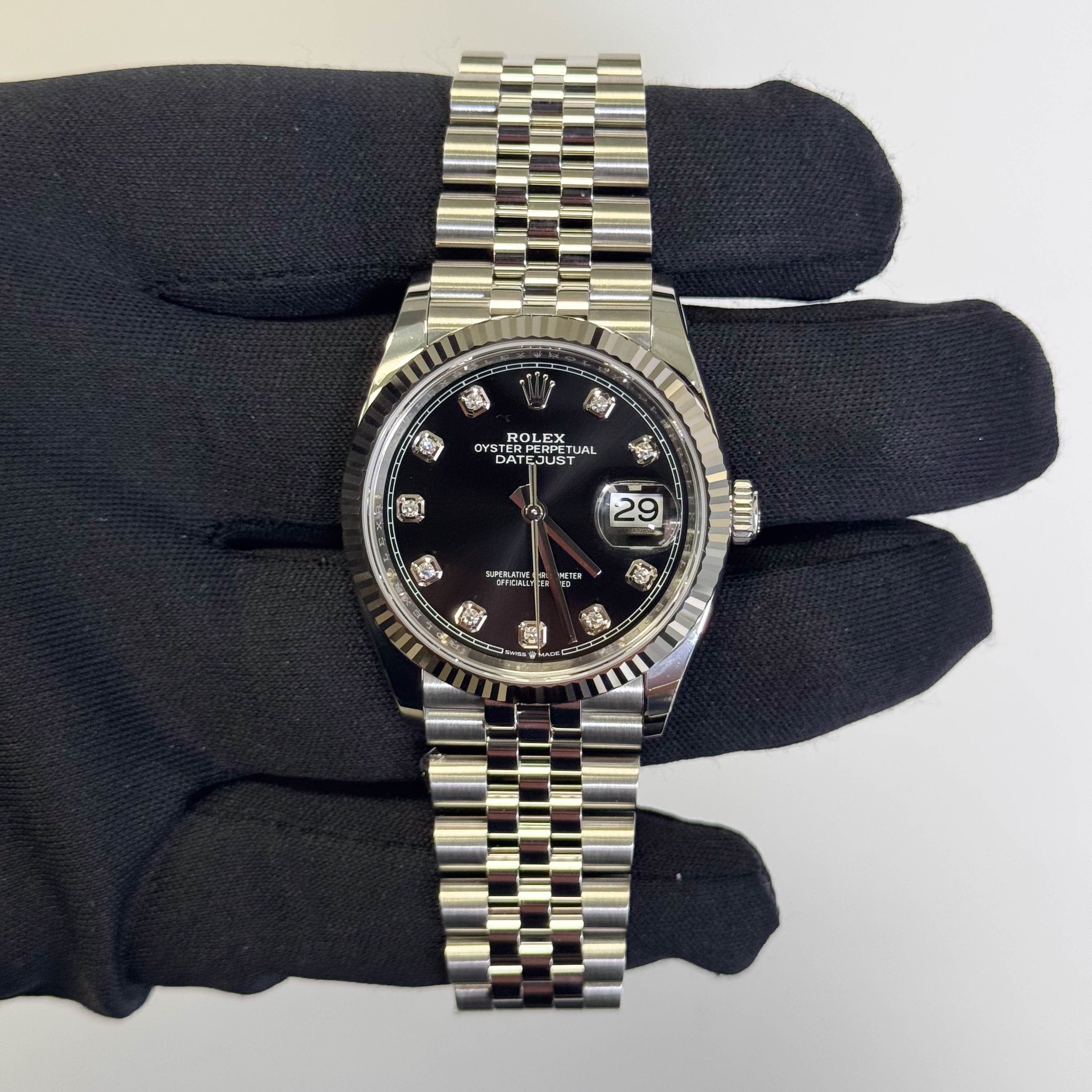 Rolex Datejust 36mm Black Dial Watch Ref# 126234 - Happy Jewelers Fine Jewelry Lifetime Warranty