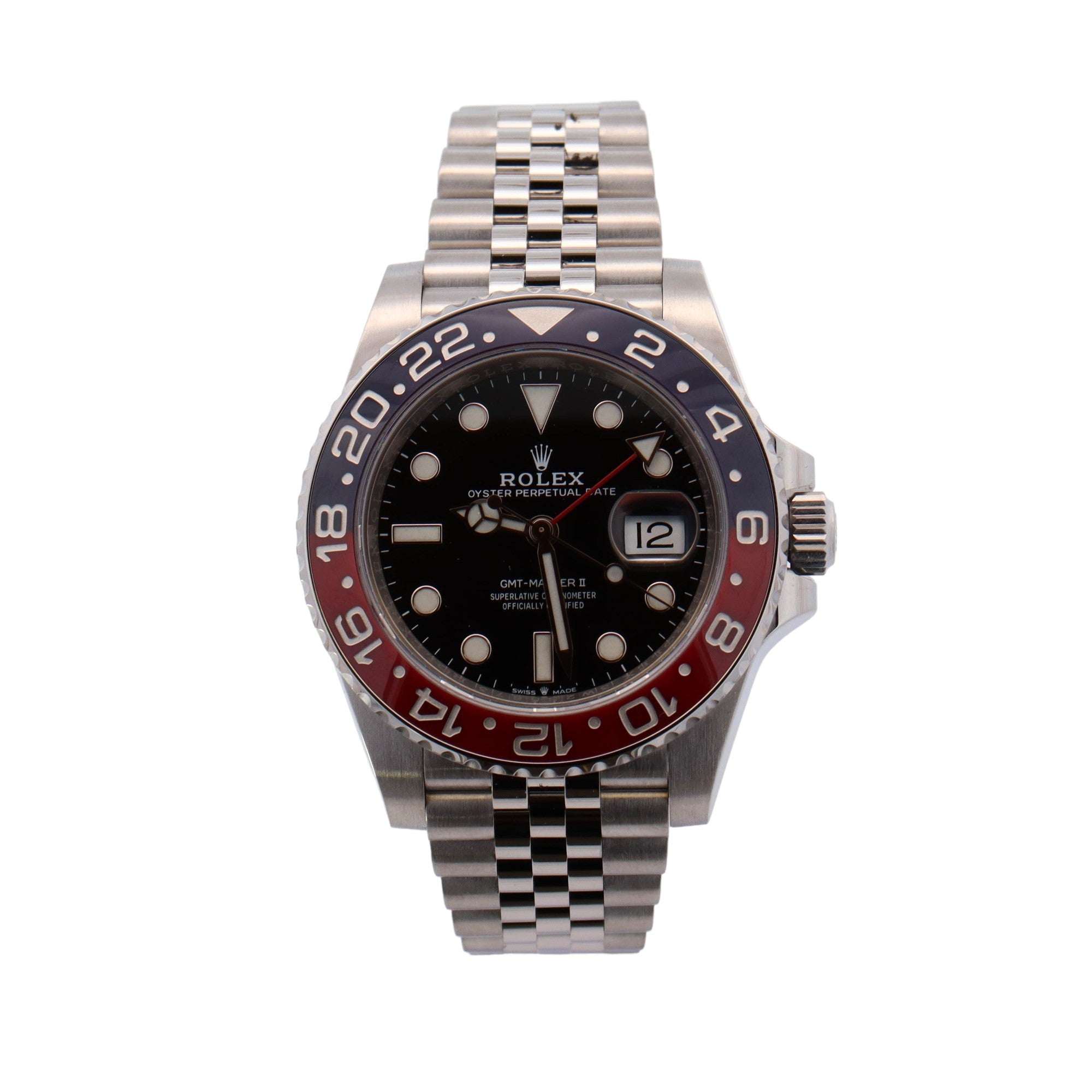 Rolex GMT Master II "Pepsi" 40mm Stainless Steel Black Dot Dial Watch Reference #: 126710BLRO - Happy Jewelers Fine Jewelry Lifetime Warranty