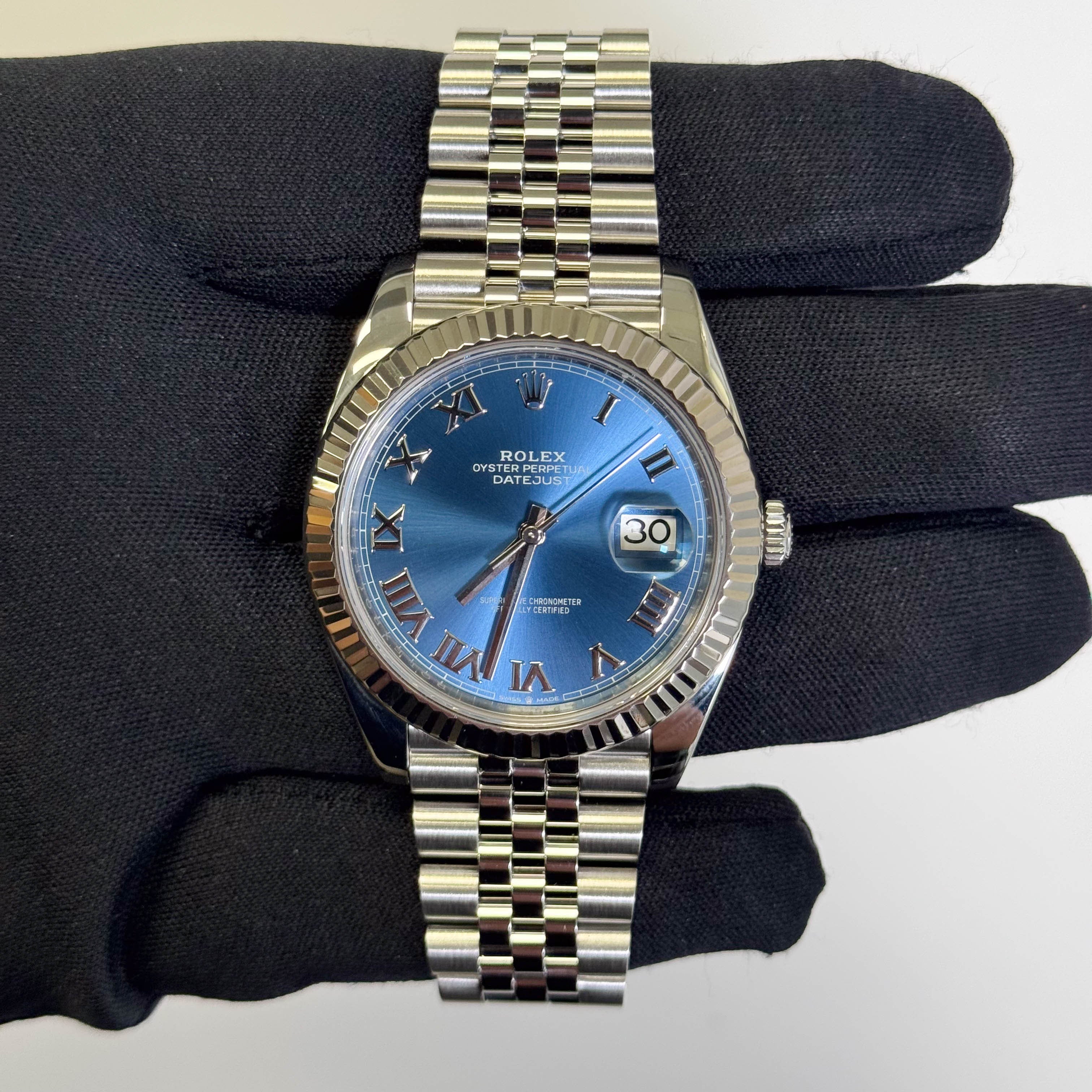 Rolex Datejust 41mm Blue Dial Watch Ref# 126334 - Happy Jewelers Fine Jewelry Lifetime Warranty