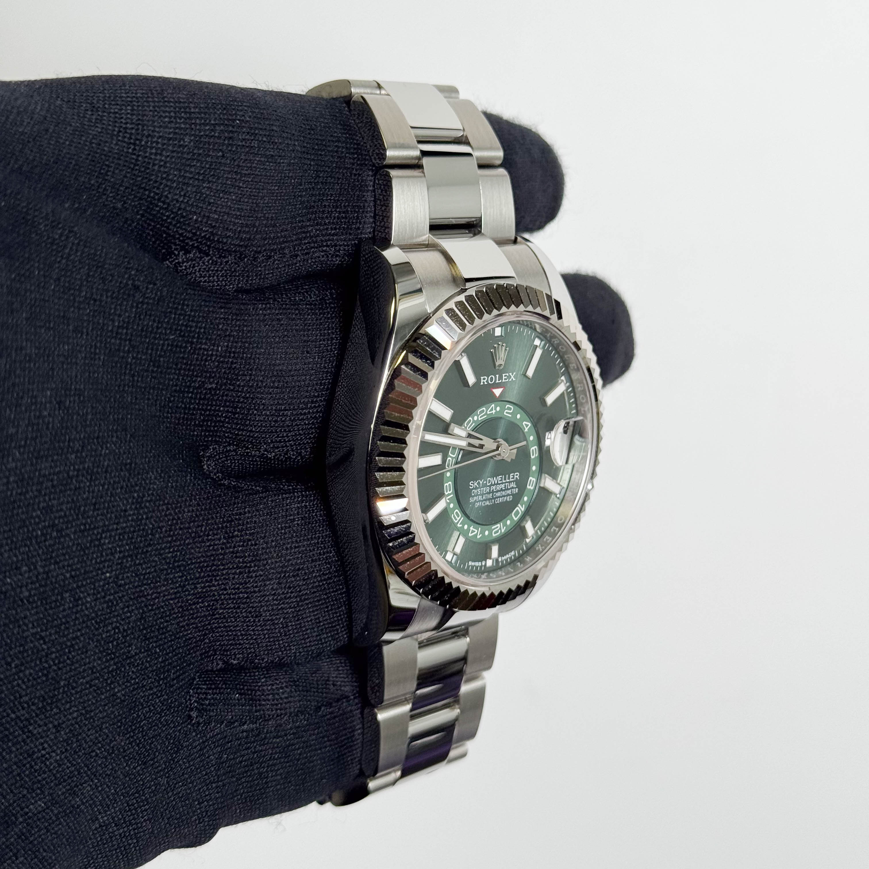 Rolex Sky-Dweller 42mm Green Dial Watch Ref # 336934 - Happy Jewelers Fine Jewelry Lifetime Warranty