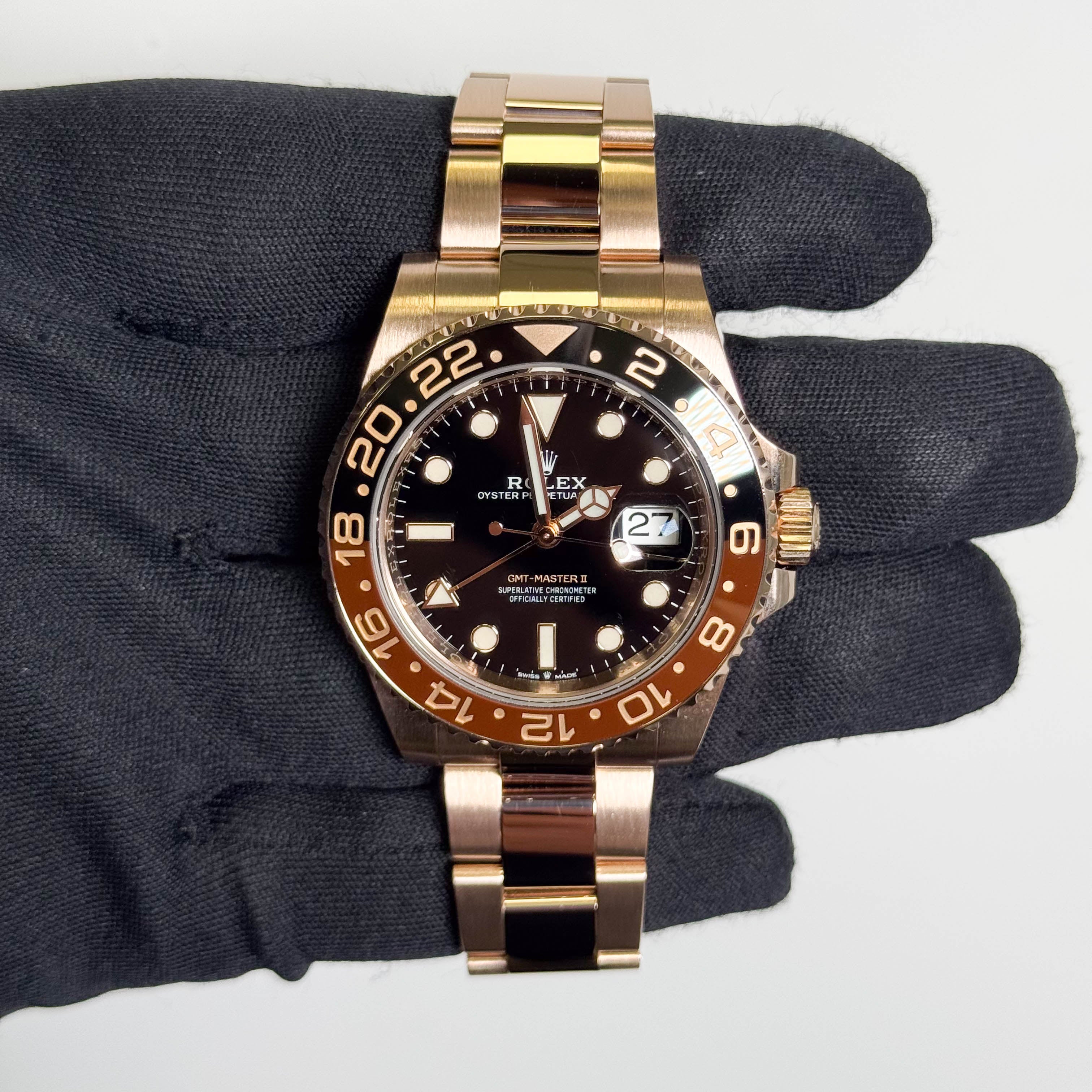 Rolex GMT-Master II "Rootbeer" 40mm Black Dot Dial Watch Ref# 126715CHNR - Happy Jewelers Fine Jewelry Lifetime Warranty
