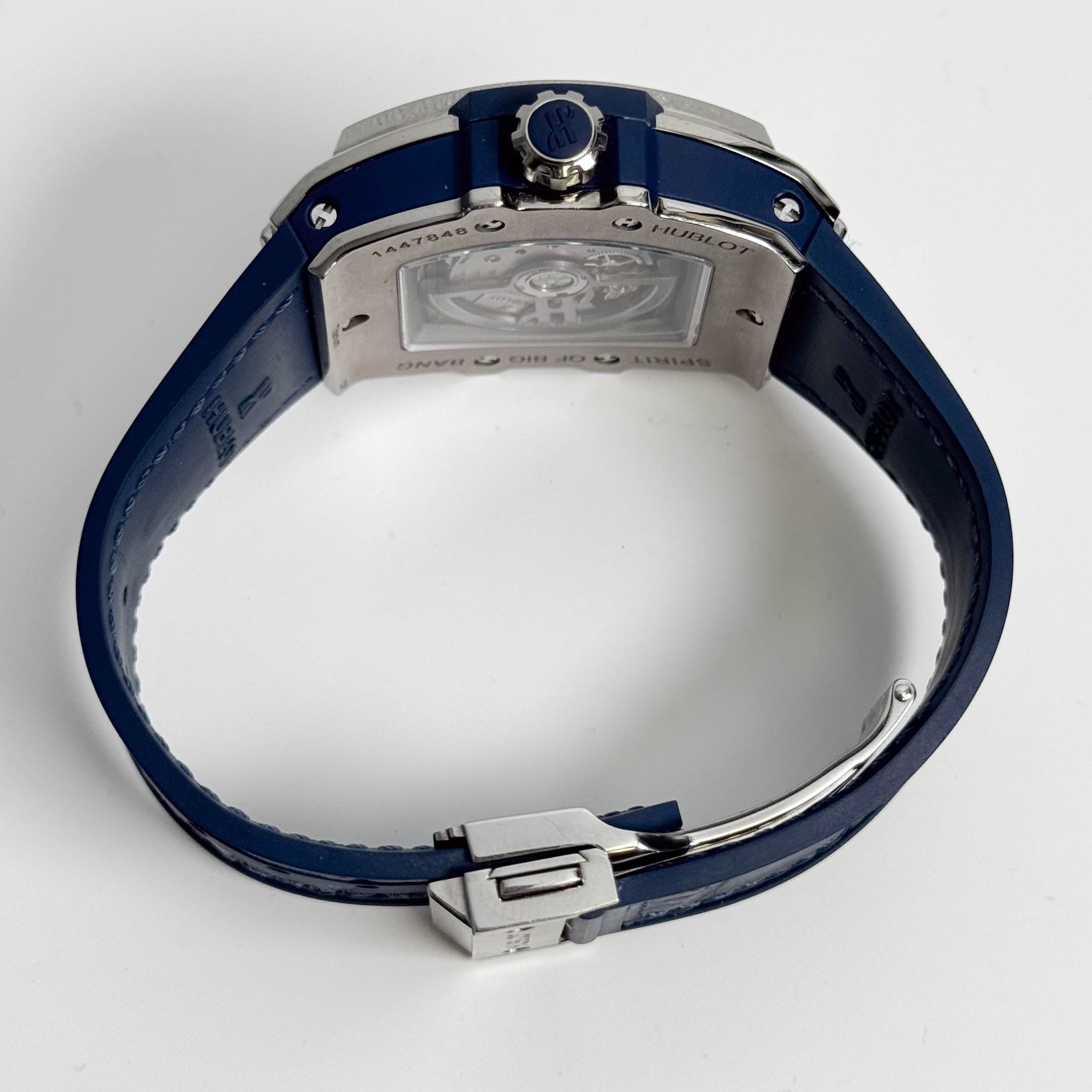 Hublot Spirit of Big Bang Titanium 39mm Blue Dial Watch Ref#665.NX.7170.LR.1204 - Happy Jewelers Fine Jewelry Lifetime Warranty