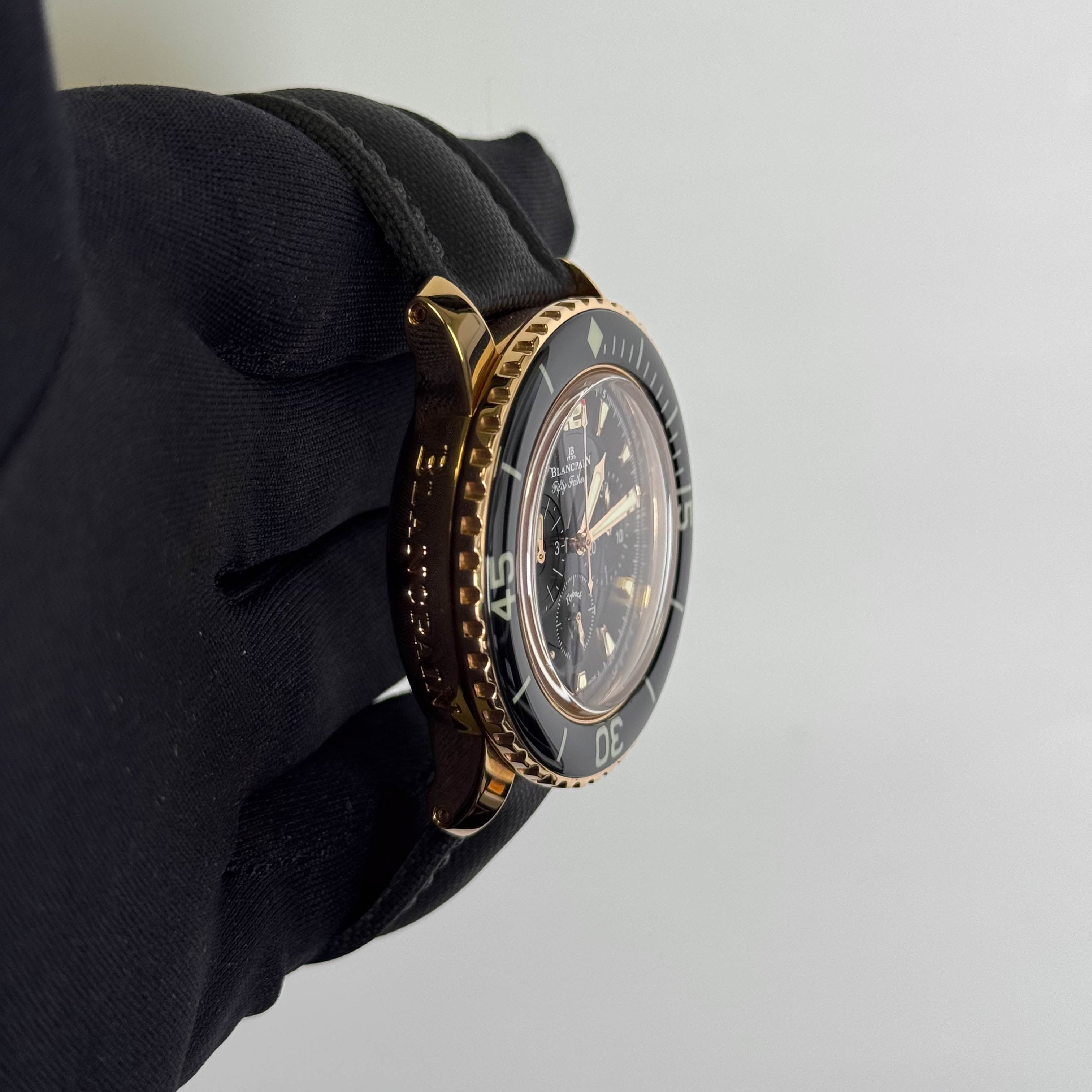 Blancpain Fifty Fathoms 45mm Black Dial Watch Ref# 5085F363052A - Happy Jewelers Fine Jewelry Lifetime Warranty