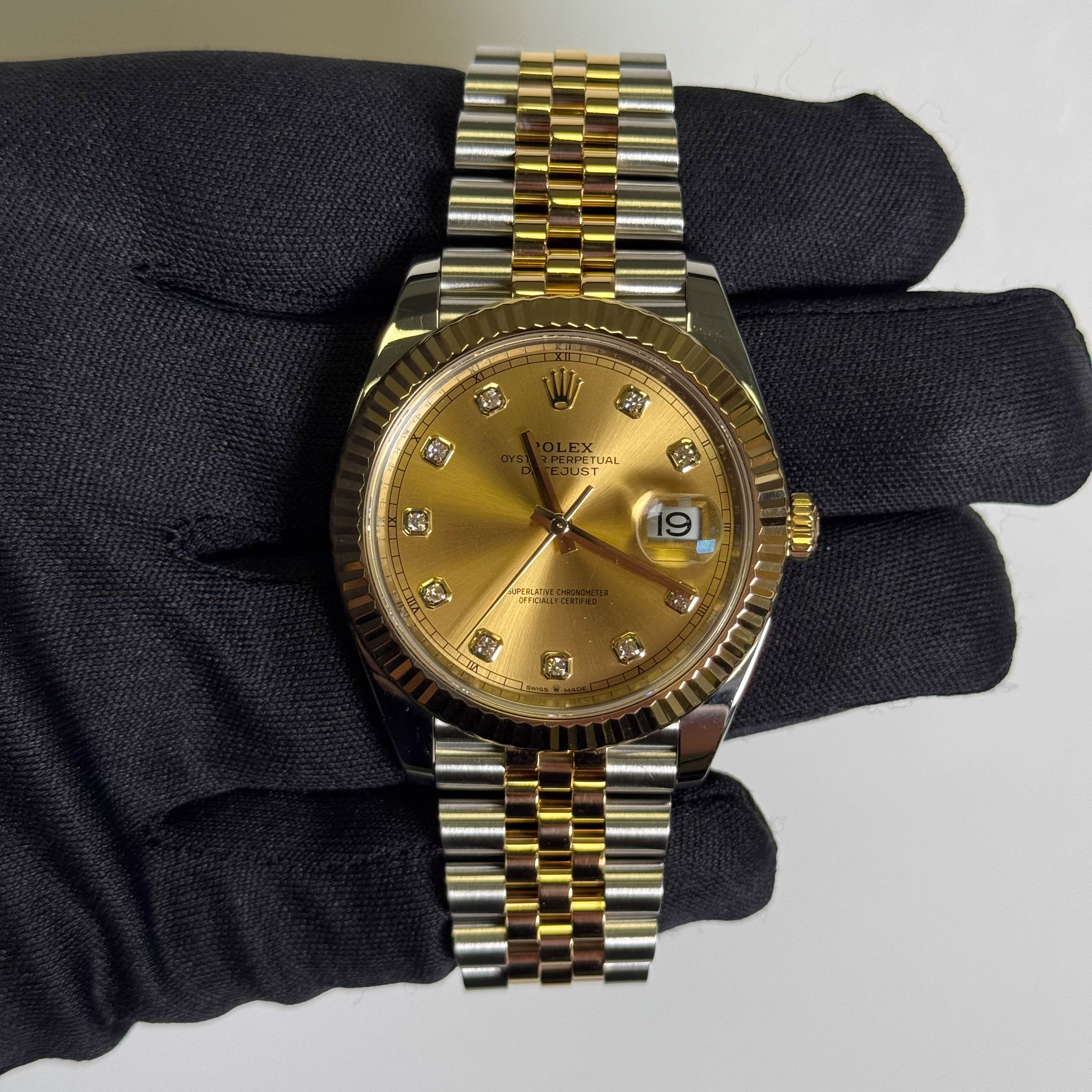 Rolex Datejust 41mm Champagne Dial Watch Ref# 126333 - Happy Jewelers Fine Jewelry Lifetime Warranty
