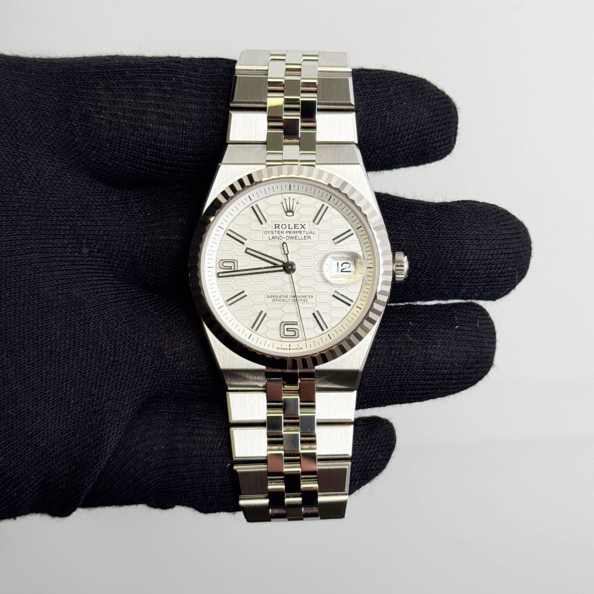 Rolex Land-Dweller 40mm White Dial Watch Ref# 127334
