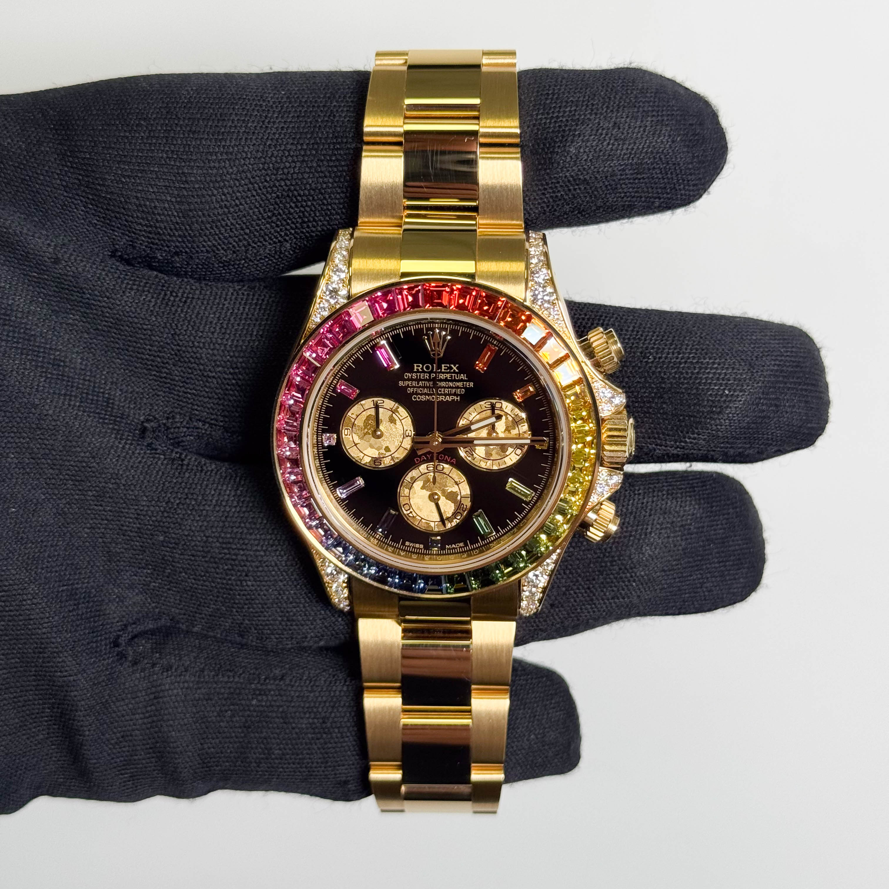 Rolex Daytona 40mm Black Dial Watch Ref # 116598RBOW - Happy Jewelers Fine Jewelry Lifetime Warranty