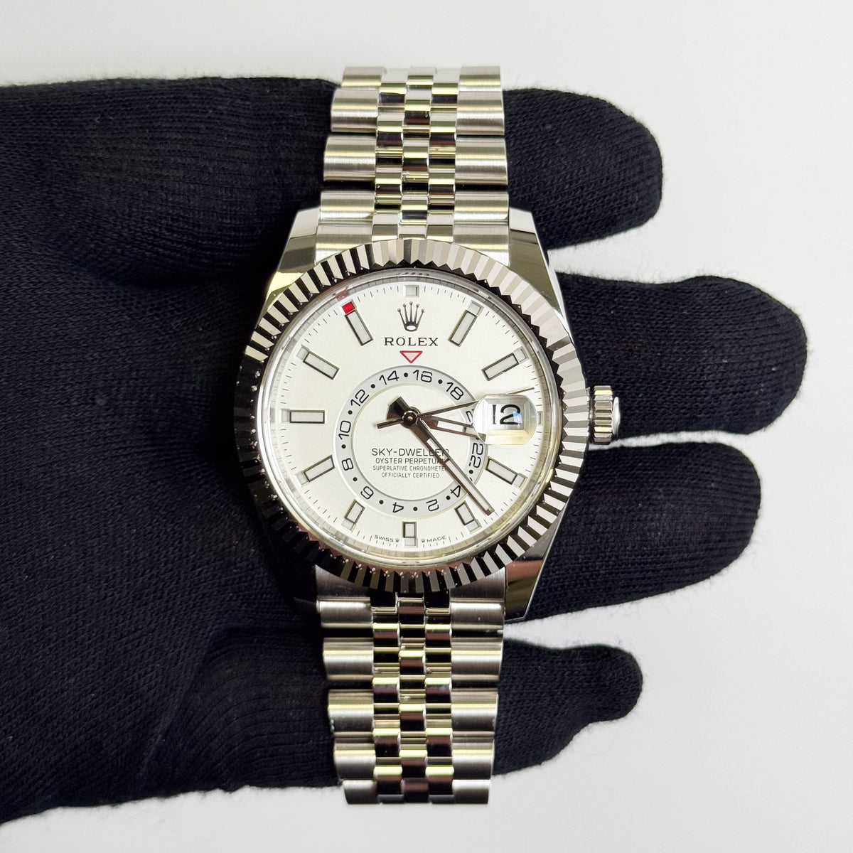 Rolex Sky-Dweller 42mm White Dial Watch Ref# 336934