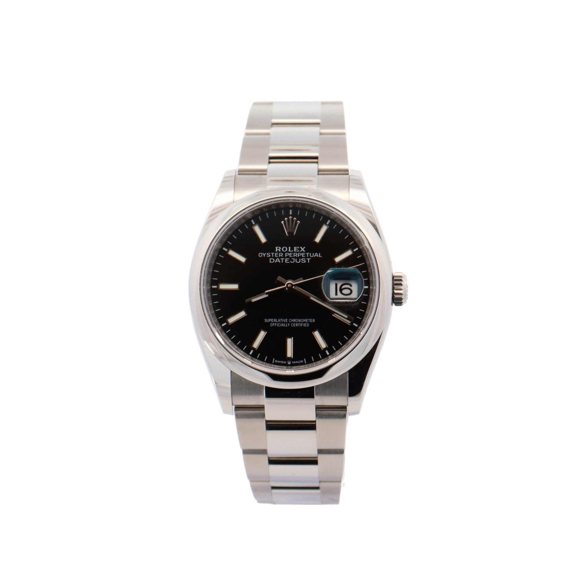 Rolex Datejust 36mm Black Dial Watch Ref# 126200 – Happy Jewelers