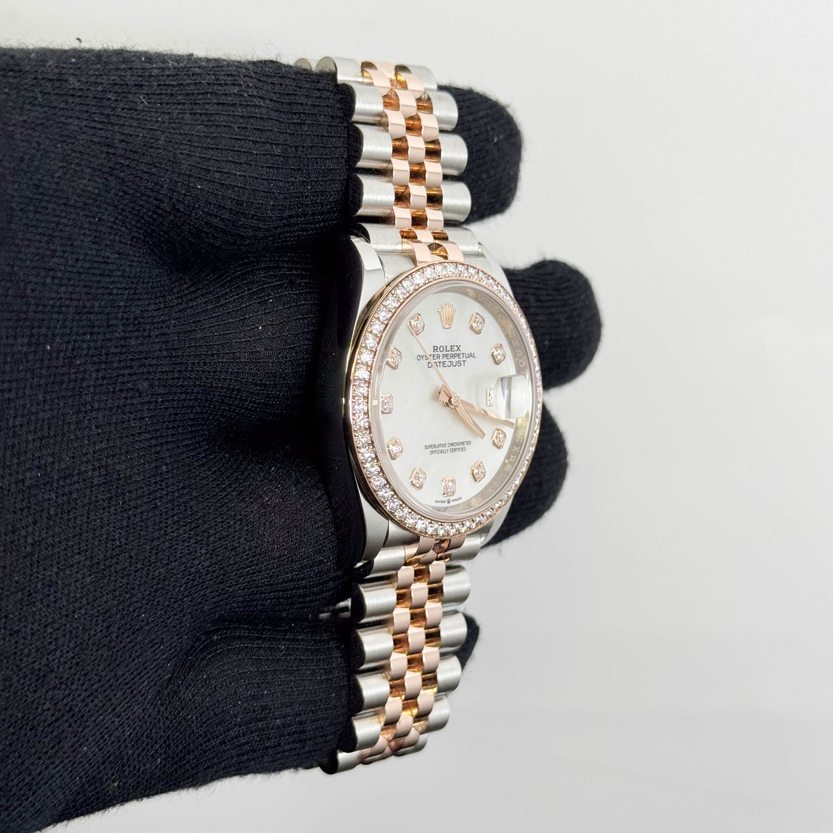 Rolex Datejust 36mm Factory White MOP Dial Watch Ref# 126281RBR