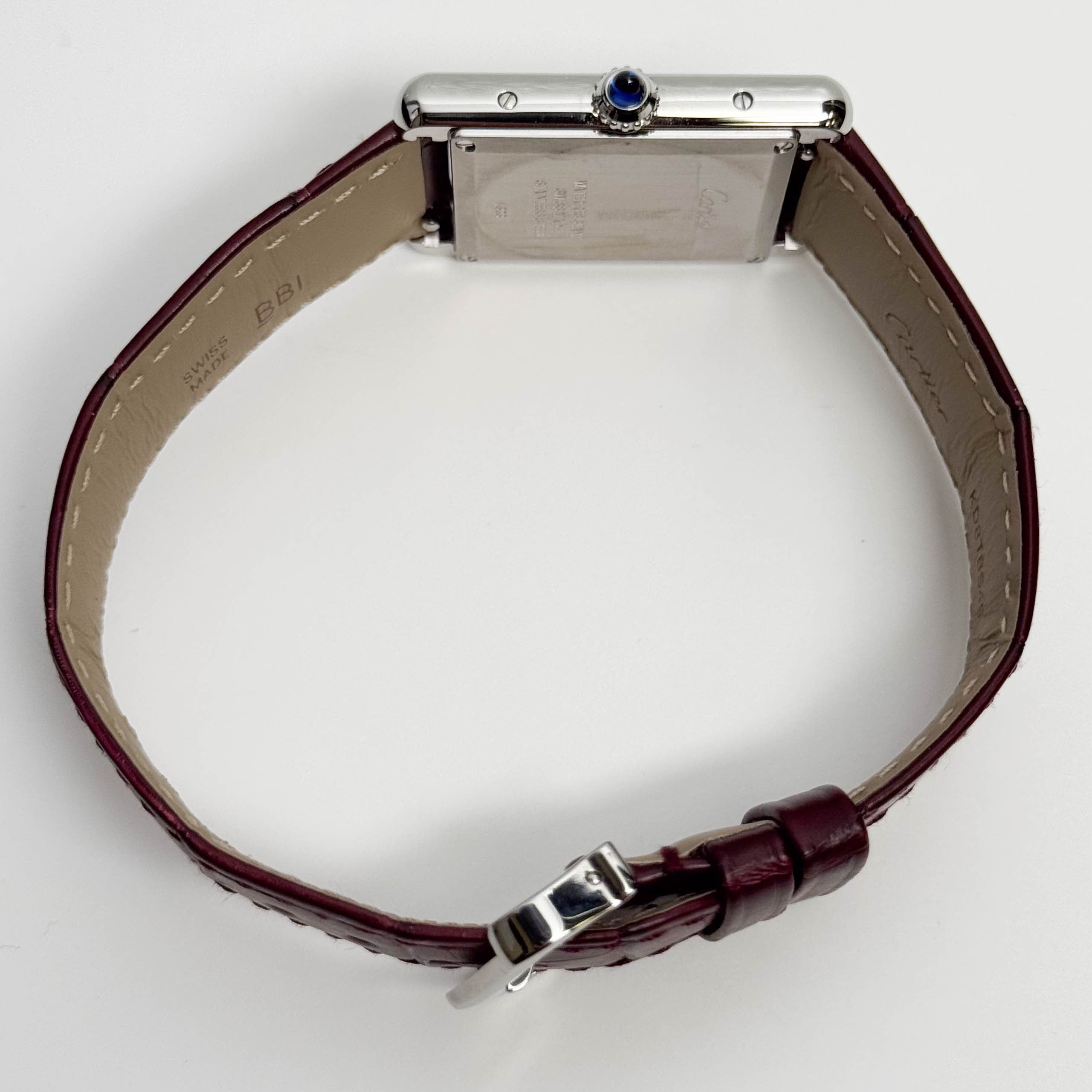 Cartier Tank Must 34x26mm Red Dial Watch Ref# WSTA0054